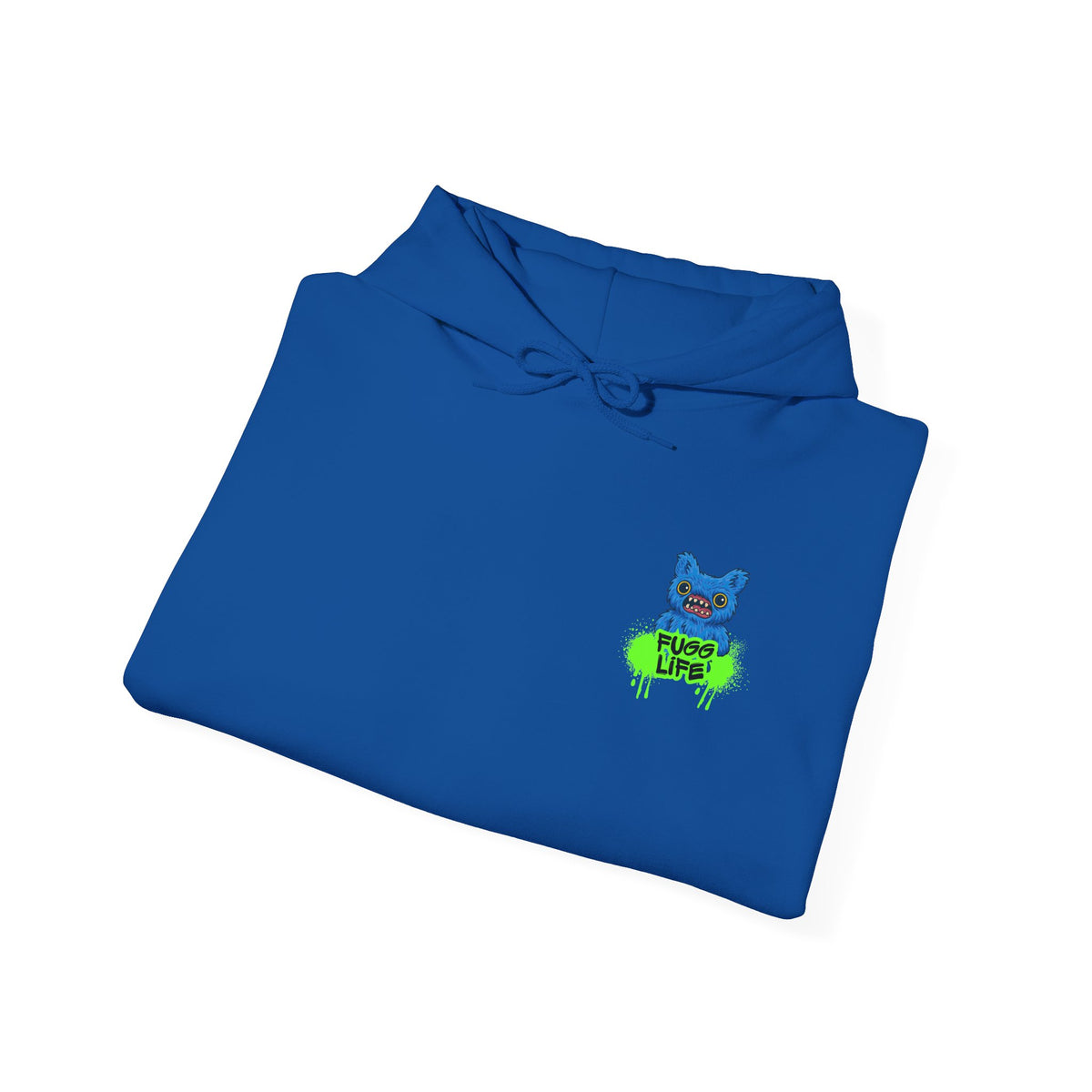 Hoodie Fugglers Colorful Cartoon Monster Crew Graphic Back Print