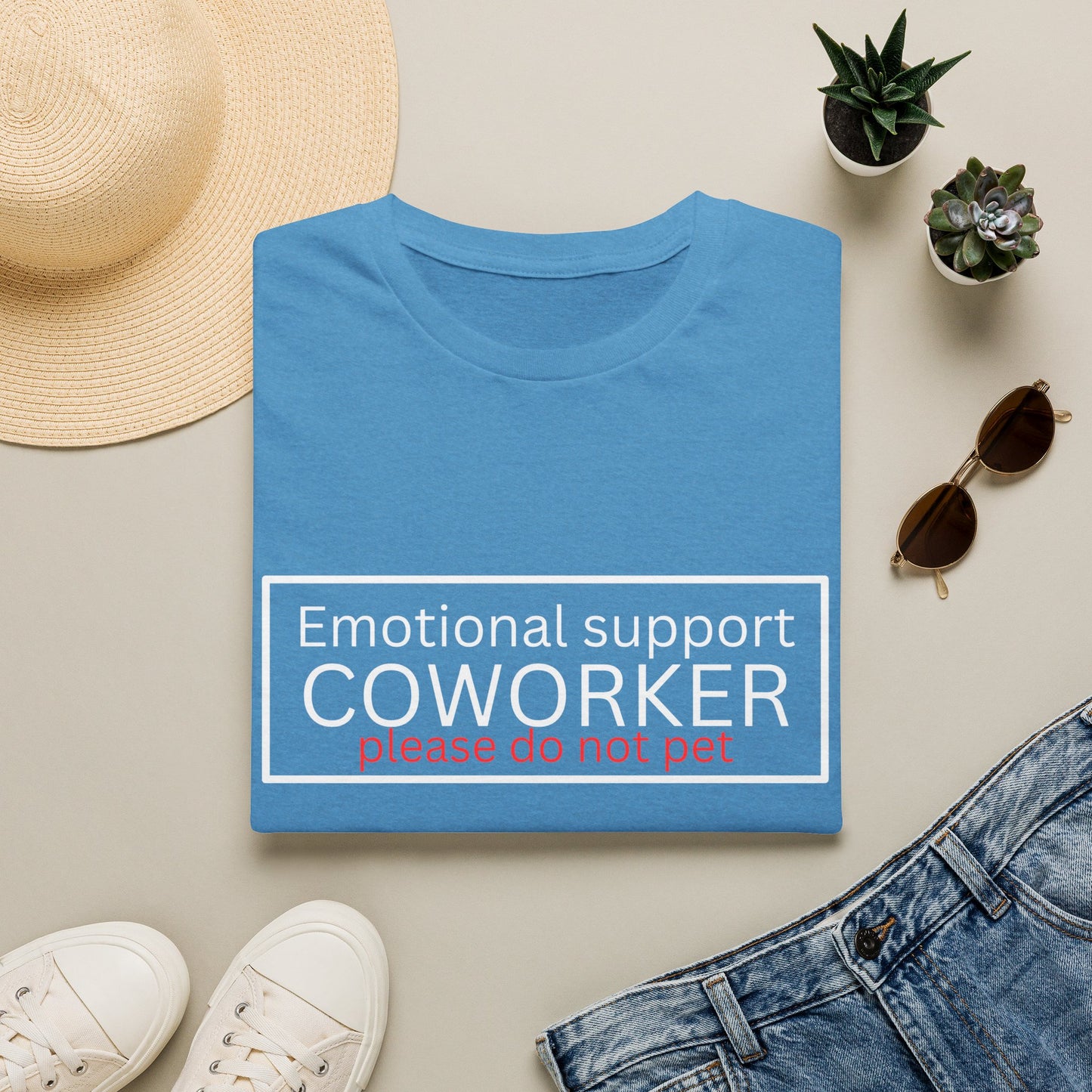 Emotional Support Coworker T-Shirt — "Please Do Not Pet" Office Humor Tee
