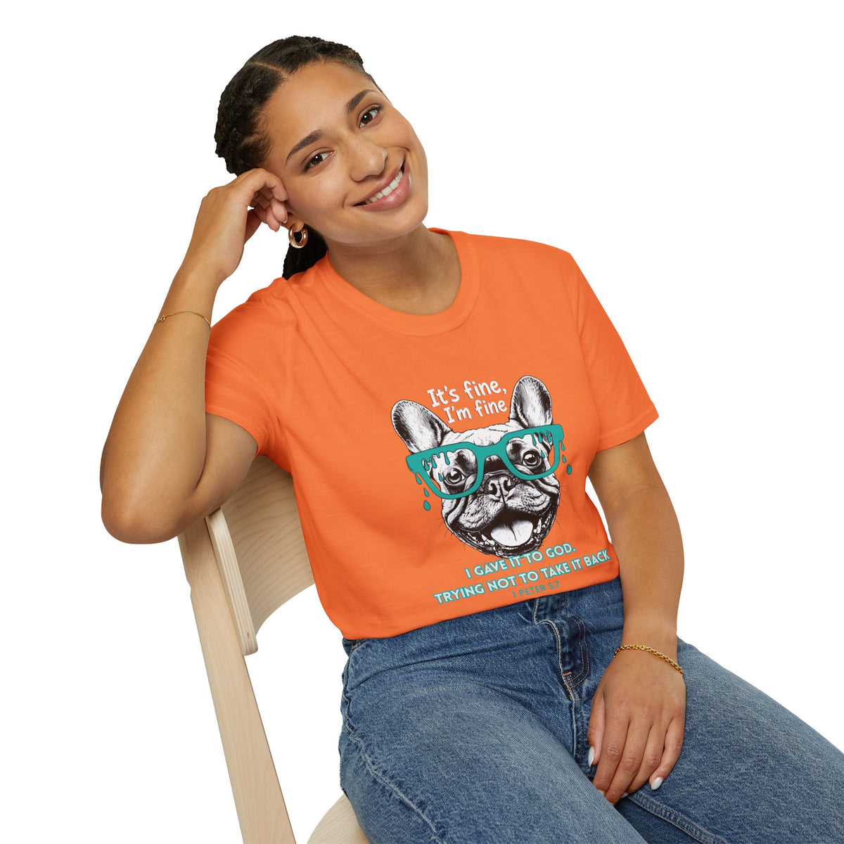 Funny Cat “It’s Fine, I’m Fine” Graphic T-Shirt