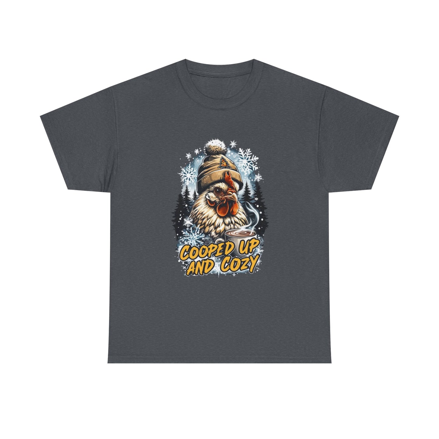cooped up and cozy graphic T. perfect gift for the chicken lover in your life