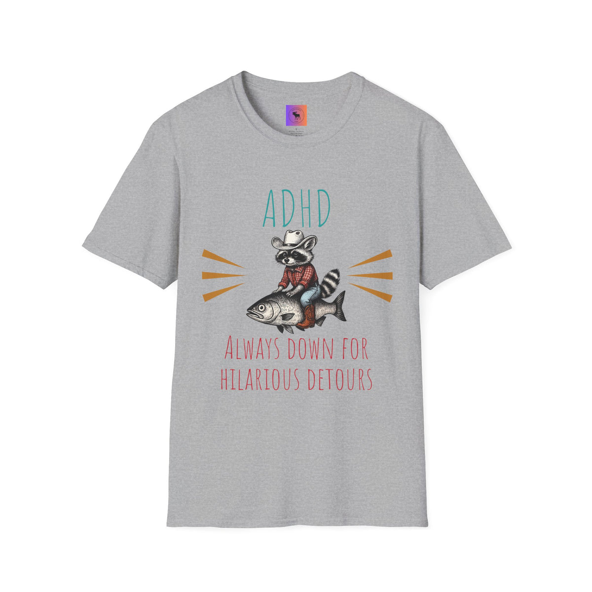 ADHD Awareness Unisex T-Shirt, Hilarious Detours Tee, Funny Gift for ADHD Friends, Casual Wear, Gift for Mental Health Awareness