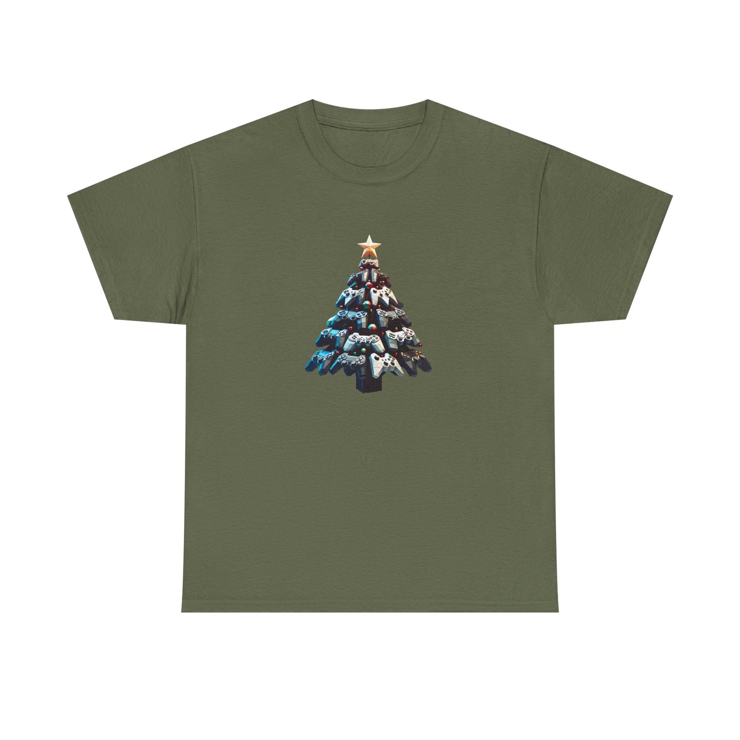 Video Game Console Christmas Tree Unisex Tee, Gaming Holiday Shirt, Gamer Gift, Retro Gamer Shirt, Gaming Console Tee, Christmas Tee