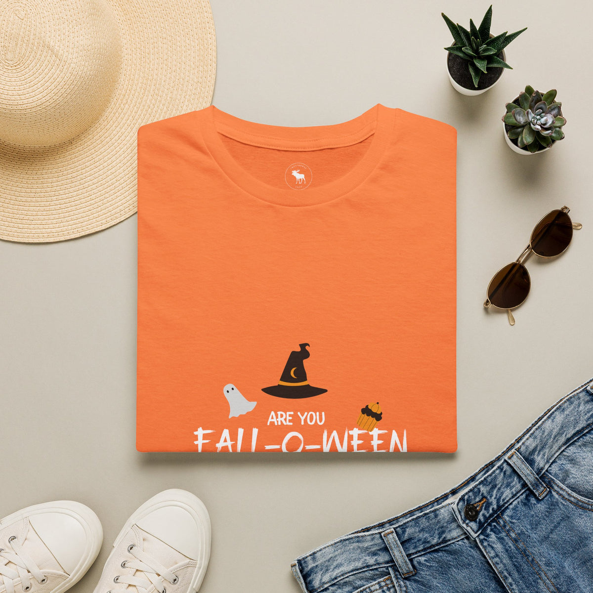 Are You Fall-O-Ween? Cute Witch & Pumpkin Halloween T-Shirt