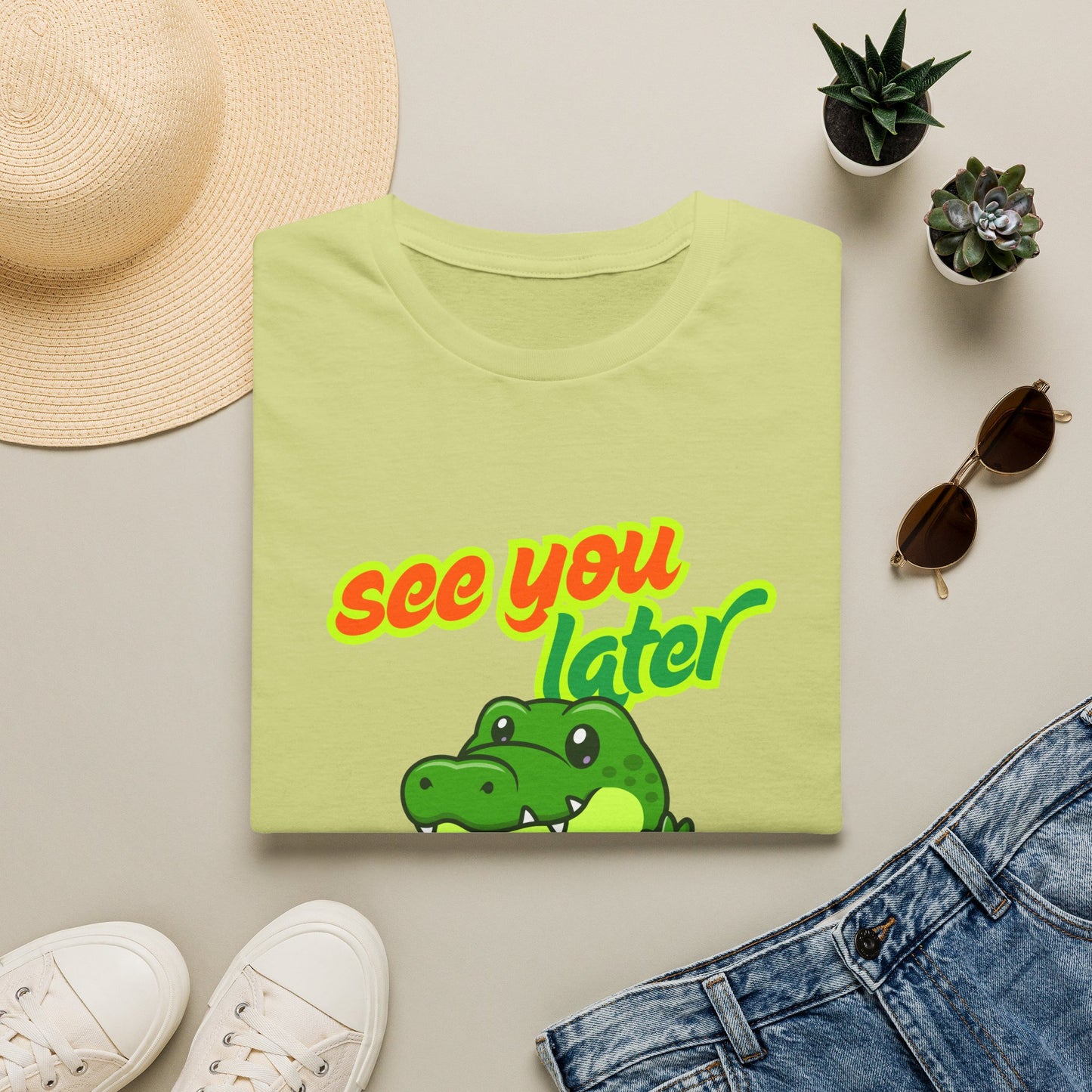 See You Later Alligator T-Shirt — Cute Retro Green Alligator Graphic Tee