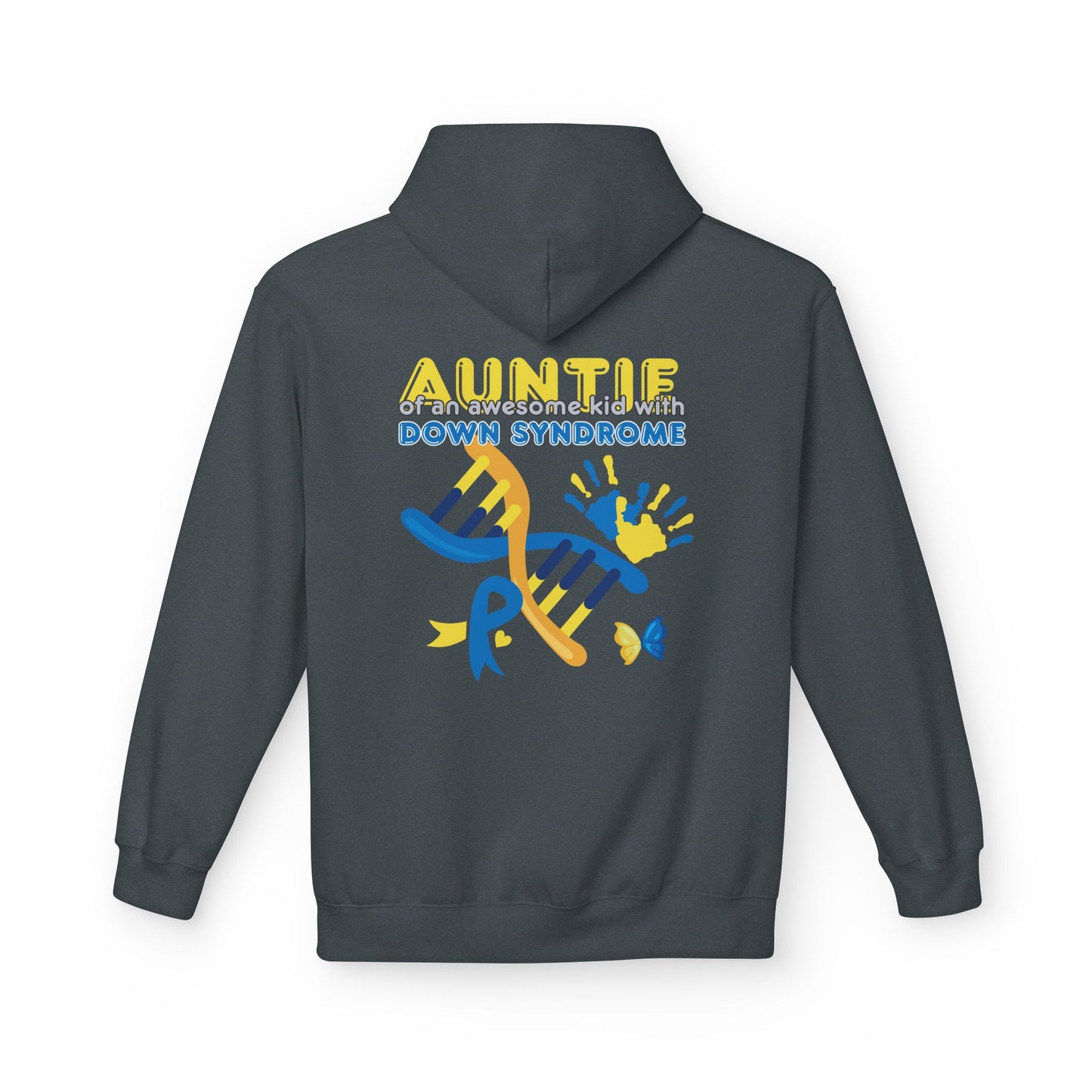 Down Syndrome Aunt Hoodie — "Auntie of the Morning Sun" DNA Ribbon Sweatshirt