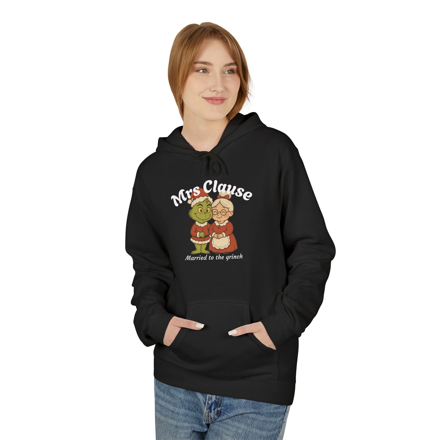 Mrs. Claus & Grinch Hoodie, Funny Christmas Sweatshirt, Holiday Gift for Couples, Christmas Apparel, Matching Couple Outfits, Cozy [...]