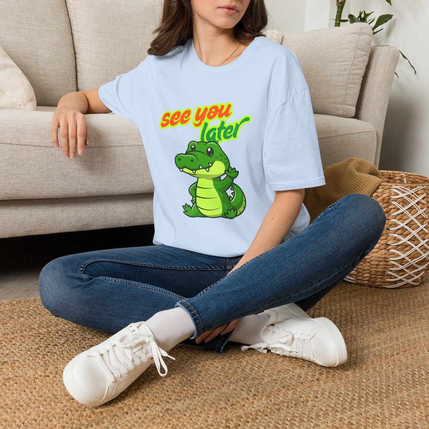 See You Later Alligator T-Shirt — Cute Retro Green Alligator Graphic Tee