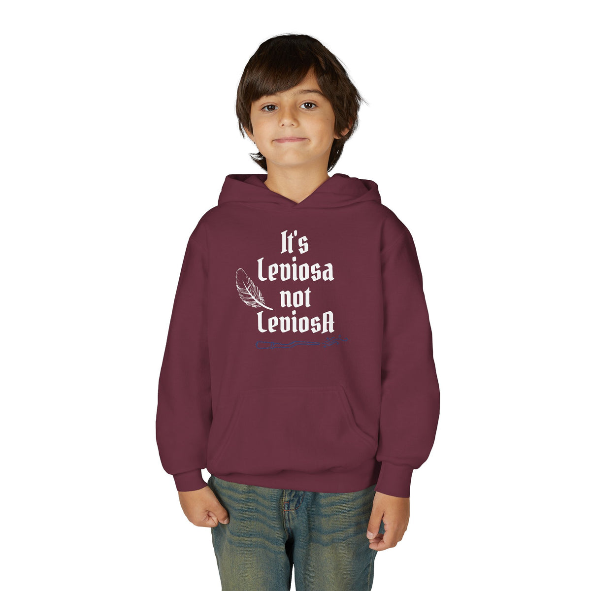 Youth Hoodie – "It's Leviosa Not LeviosA" Magical Quote Hooded Sweatshirt
