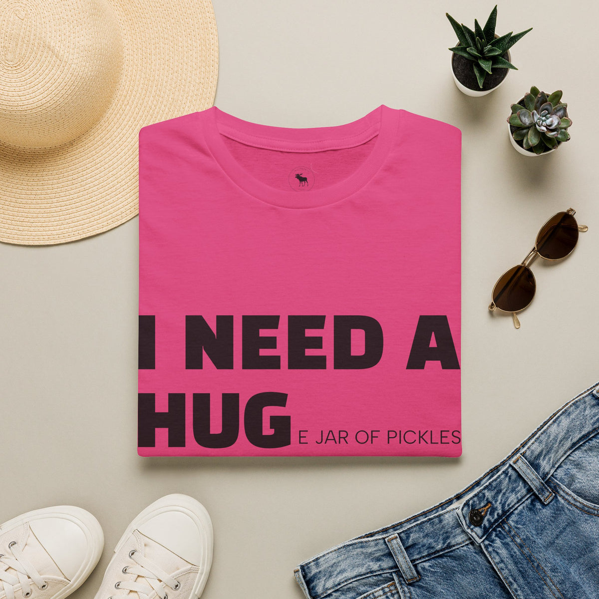 I Need A Hug T-Shirt — Funny "I Need a Hug (or a Jar of Pickles)" Graphic Tee