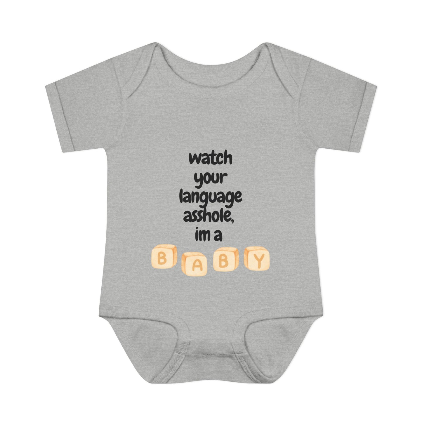 watch your language around the baby infant body suit