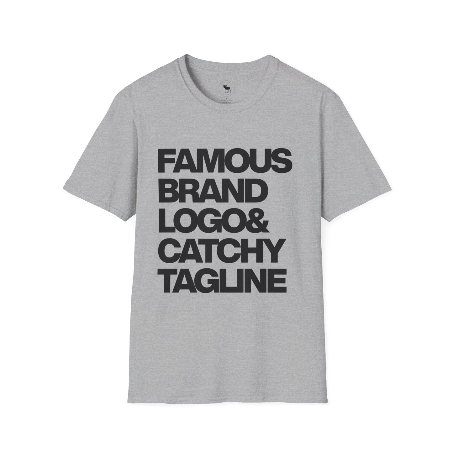 Famous Logo Softstyle T-Shirt, Casual Tee, Graphic Shirt, Gift for Him/Her, Trendy Style, Everyday Wear