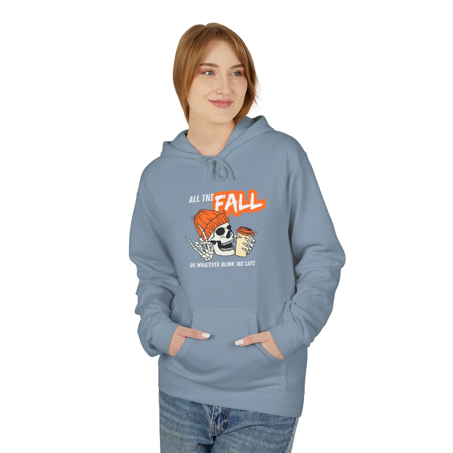 Fall Themed Fleece Hoodie - Cozy Autumn Apparel, Casual Wear, Warm Gift, Seasonal Fashion, Perfect for Bonfires, Thanksgiving