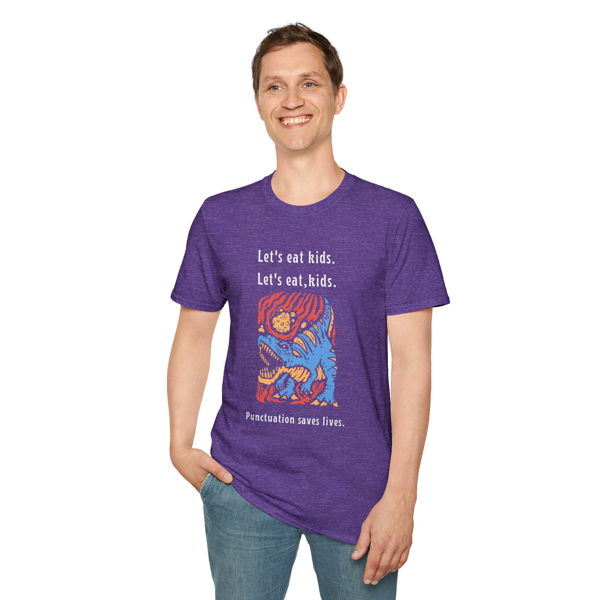 Let's Eat, Kids. T-Shirt — Punctuation Saves Lives Funny Grammar Tee