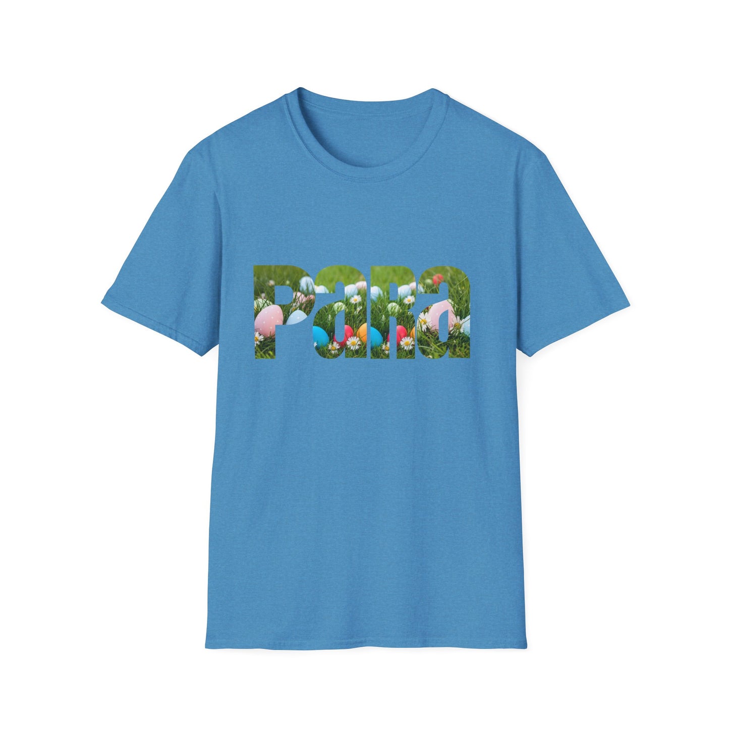 T-Shirt — Floral 'Para' Lettering Tee, easter egg pattern