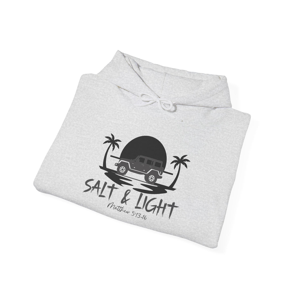 Salt & Light Christian Hoodie – Beach Van Sunset Pullover (Matthew 5:14)
