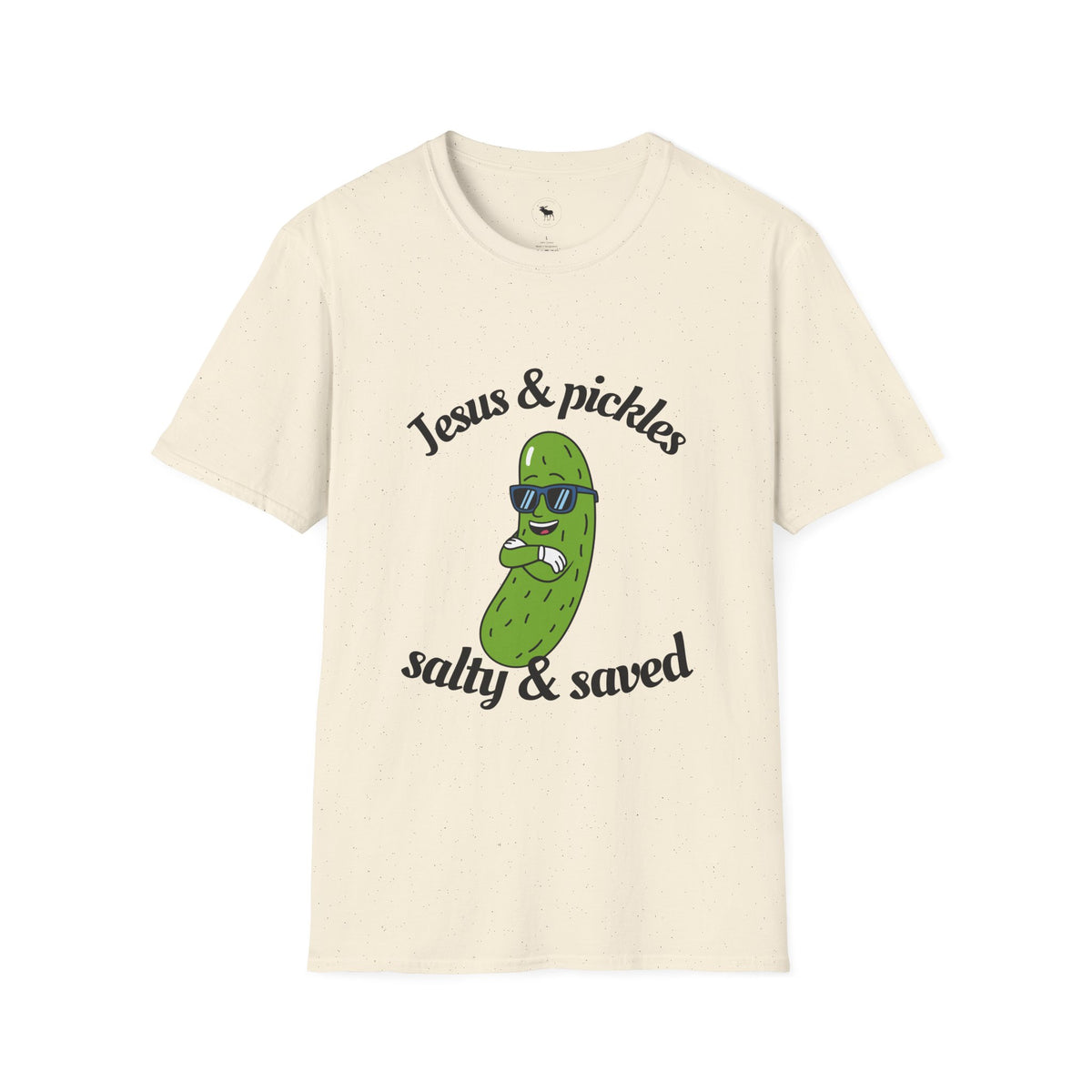Jesus & Pickles T-Shirt — “Salty & Saved” Funny Christian Graphic Tee
