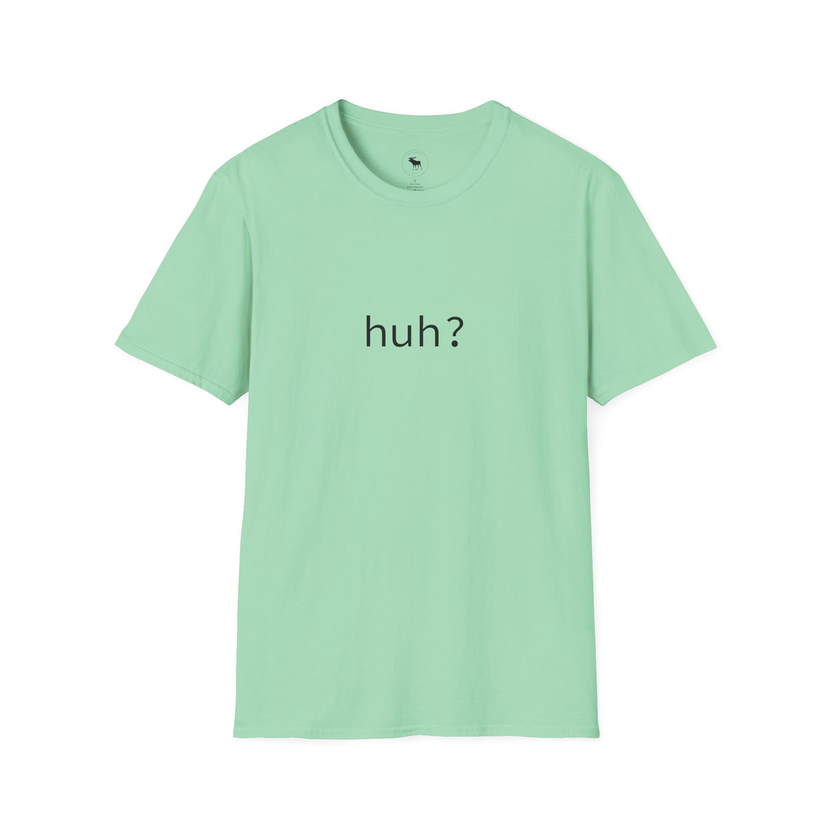 Huh? Minimalist Graphic T‑Shirt — Funny Casual Statement Tee