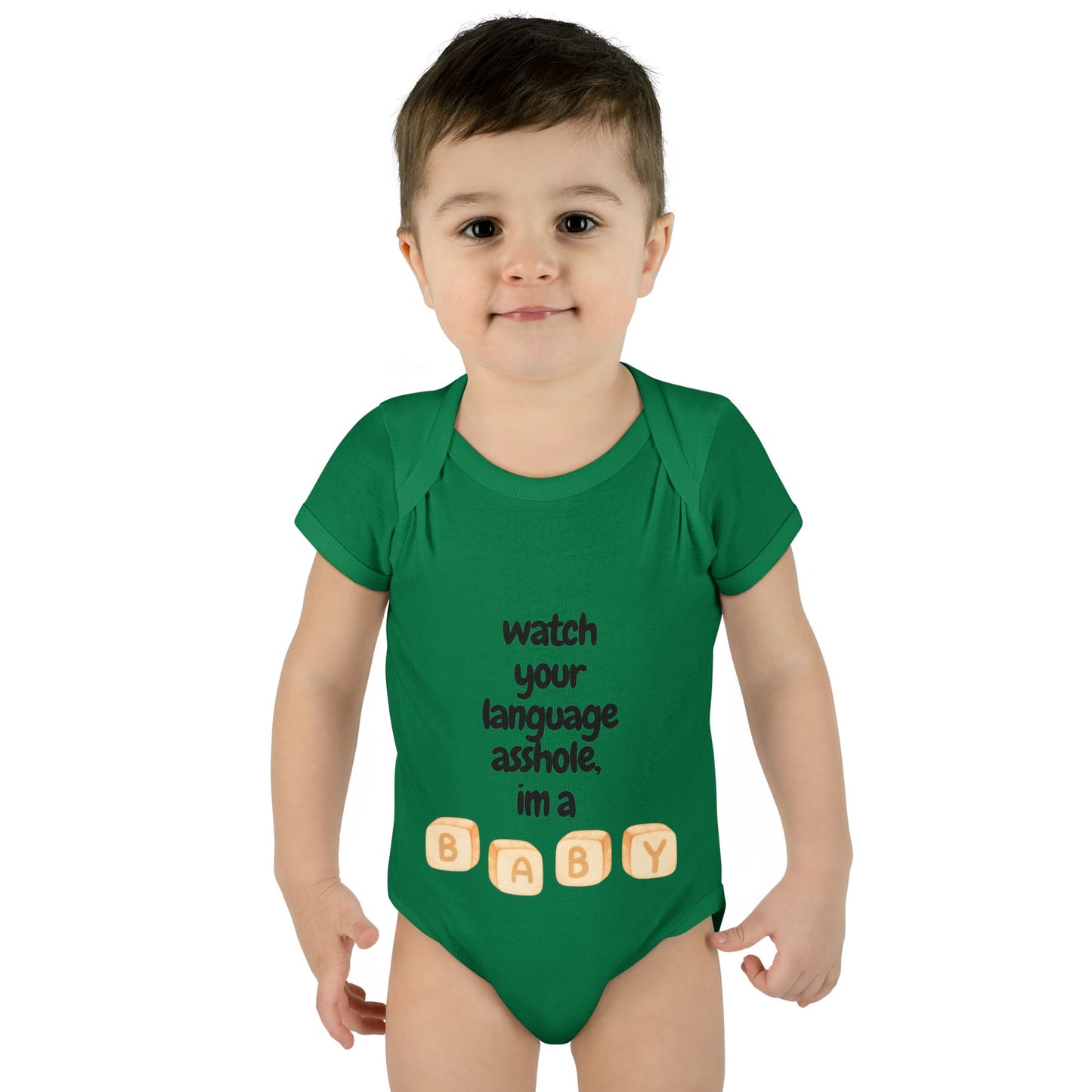 watch your language around the baby infant body suit