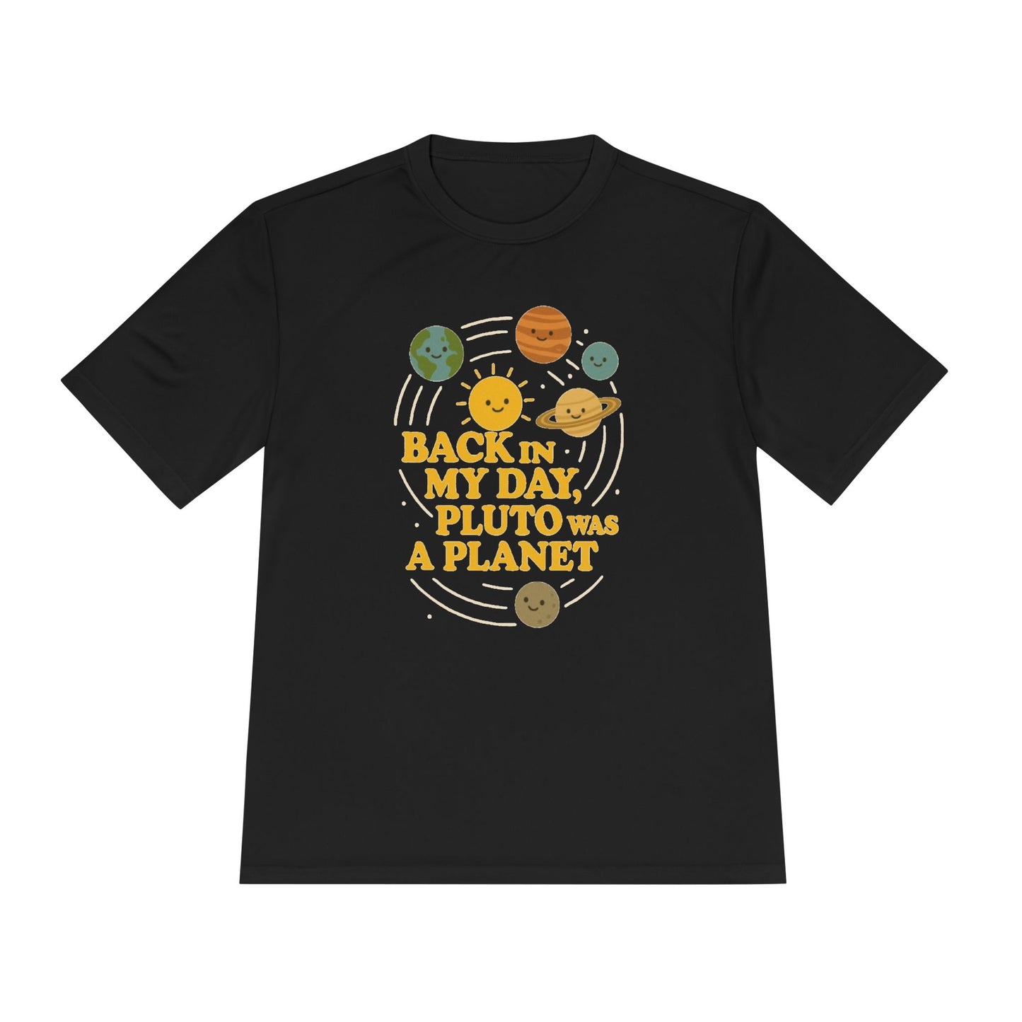 Throwback Planet Tee, Unisex T-Shirt, Retro Space Shirt, Gift for Science Lovers, Funny Astronomy Apparel, Casual Wear