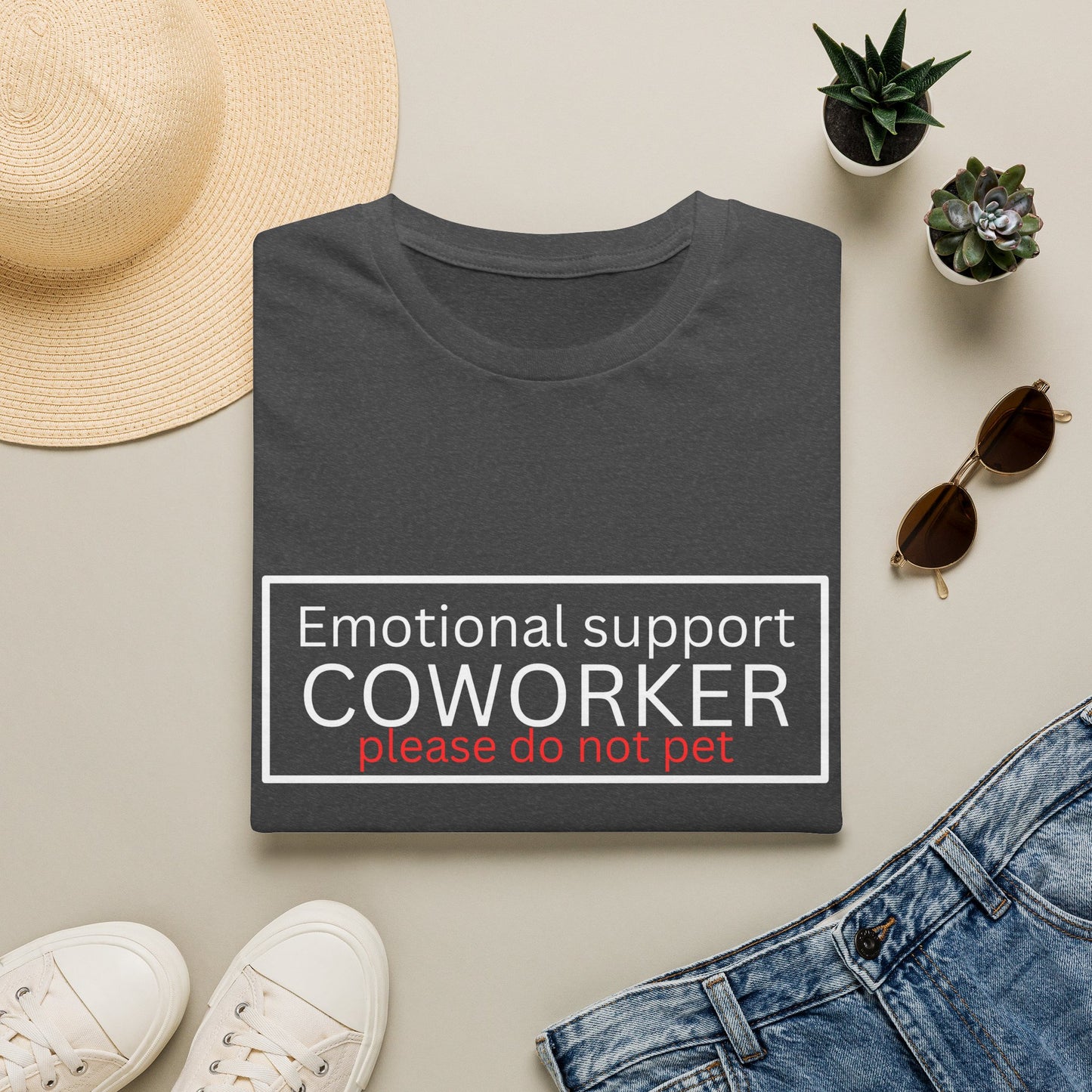 Emotional Support Coworker T-Shirt — "Please Do Not Pet" Office Humor Tee