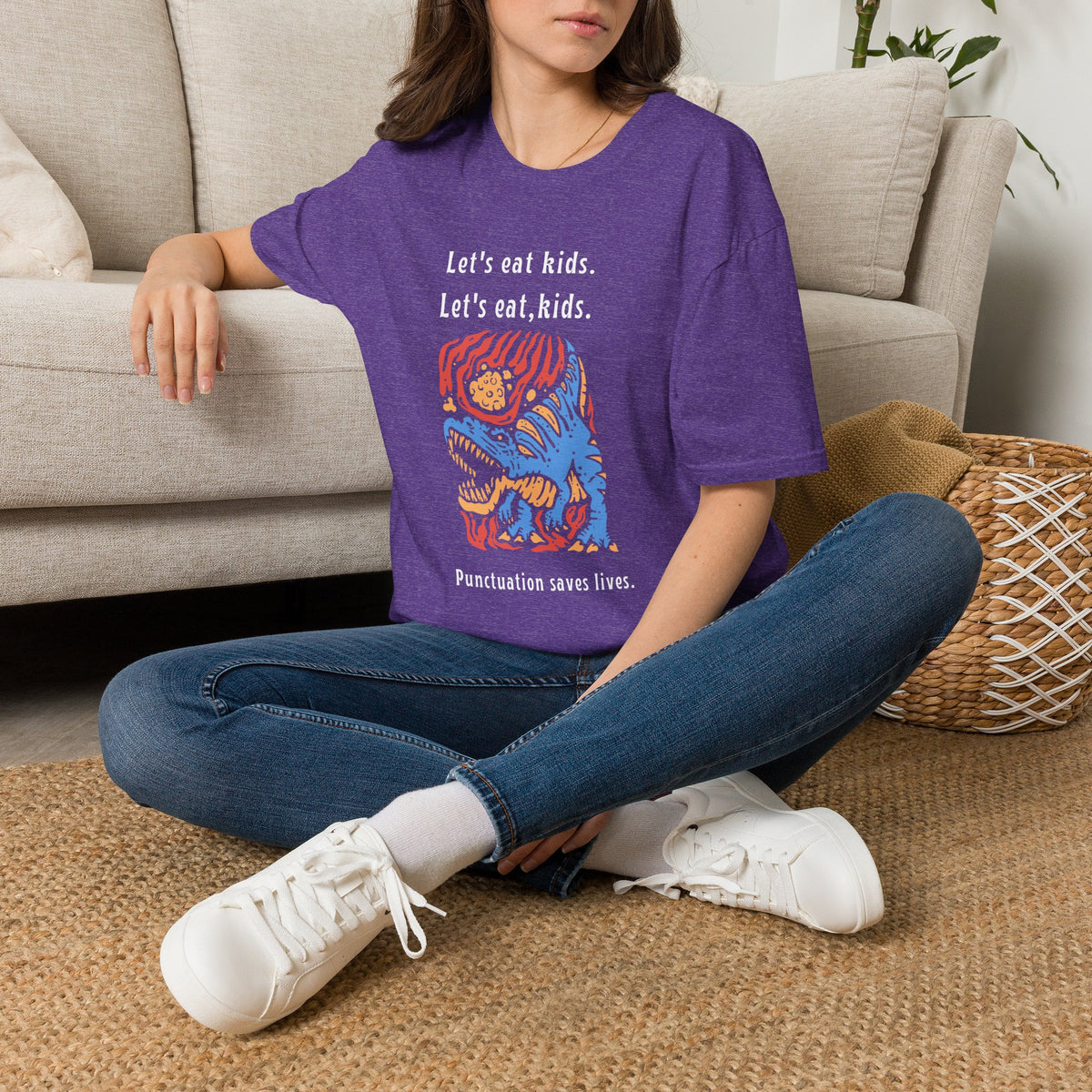 Let's Eat, Kids. T-Shirt — Punctuation Saves Lives Funny Grammar Tee
