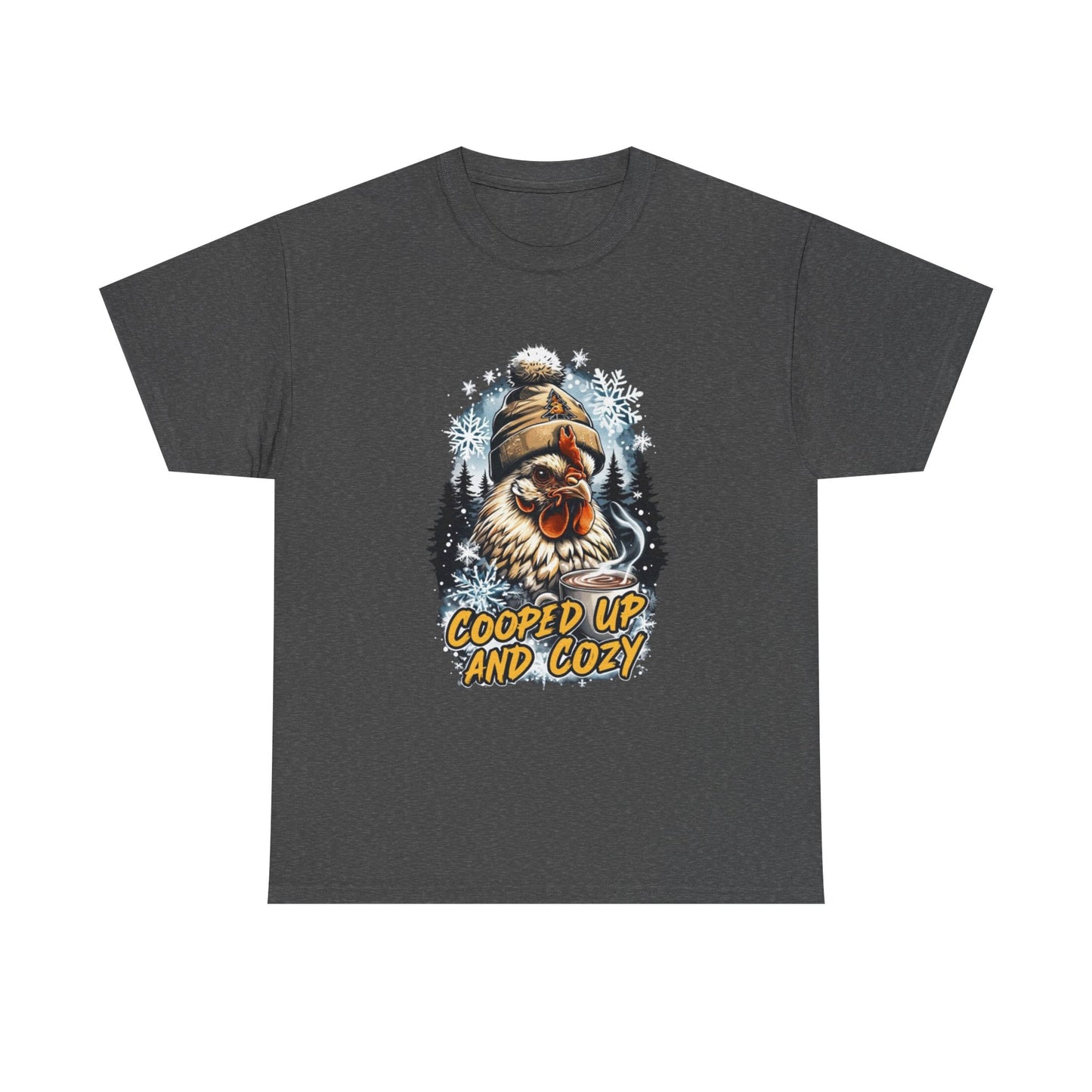 cooped up and cozy graphic T. perfect gift for the chicken lover in your life