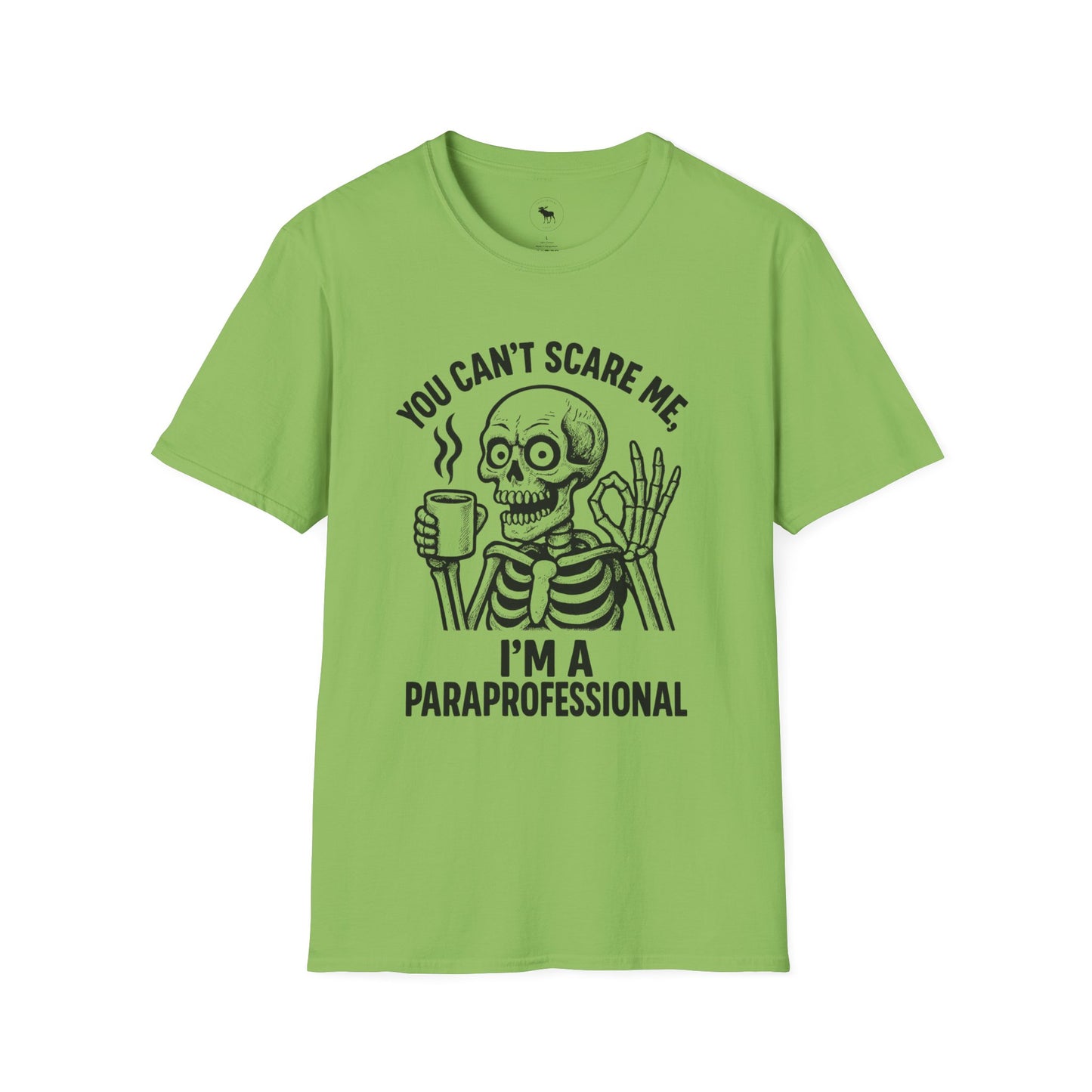 Funny Skeleton Paraprofessional T-Shirt, Unisex Tee for Halloween, Teacher Gift, Casual Wear, Humor Shirt, Skeleton Design