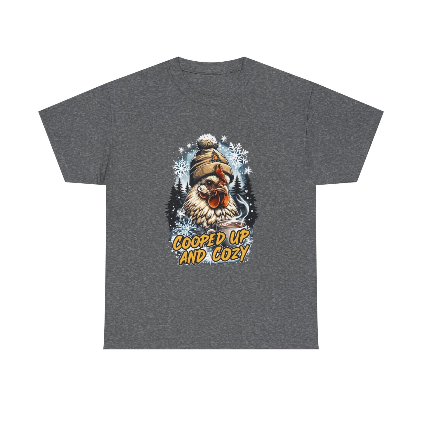 cooped up and cozy graphic T. perfect gift for the chicken lover in your life