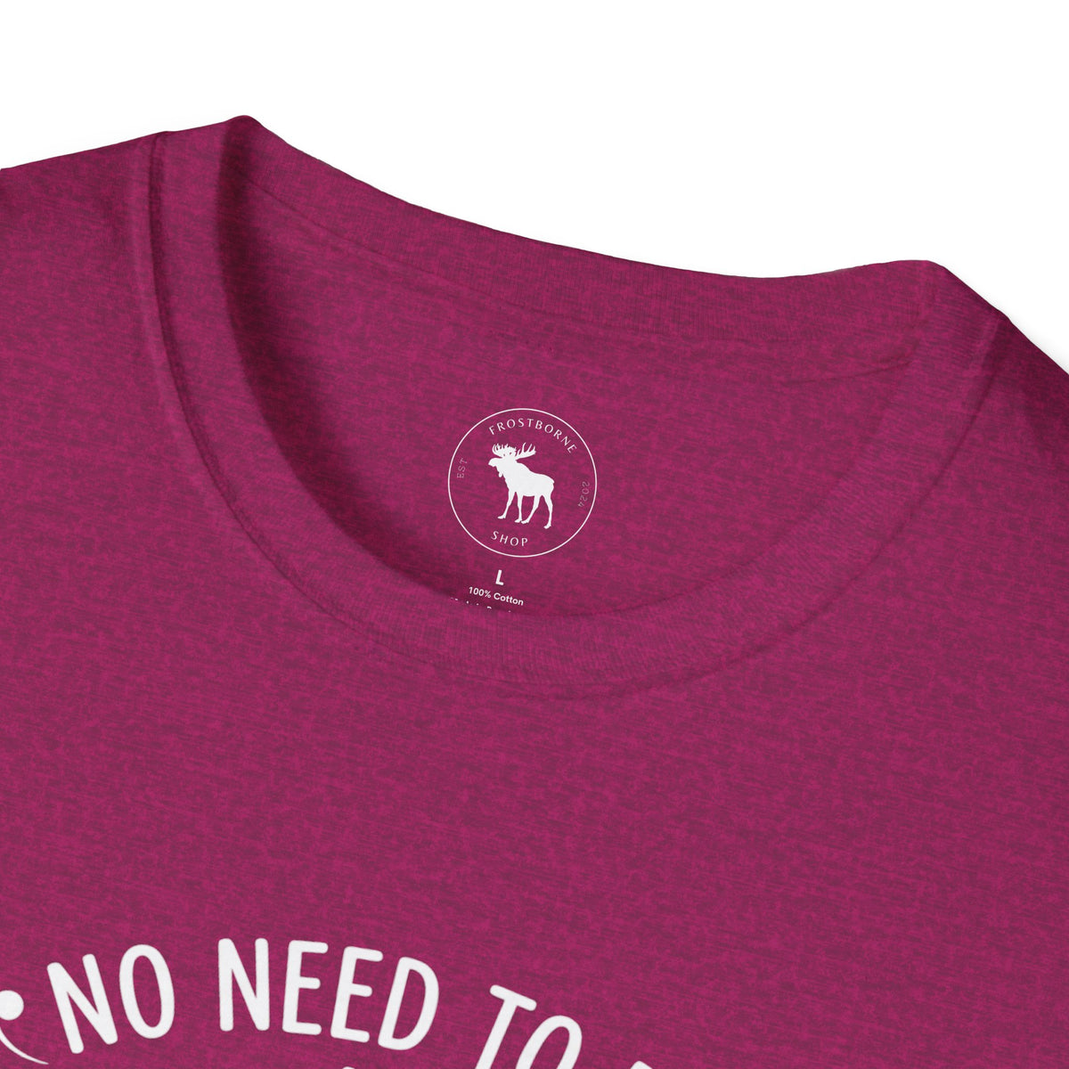 T-Shirt — "No Need to Be an Exclamation Point" Funny Typography Tee