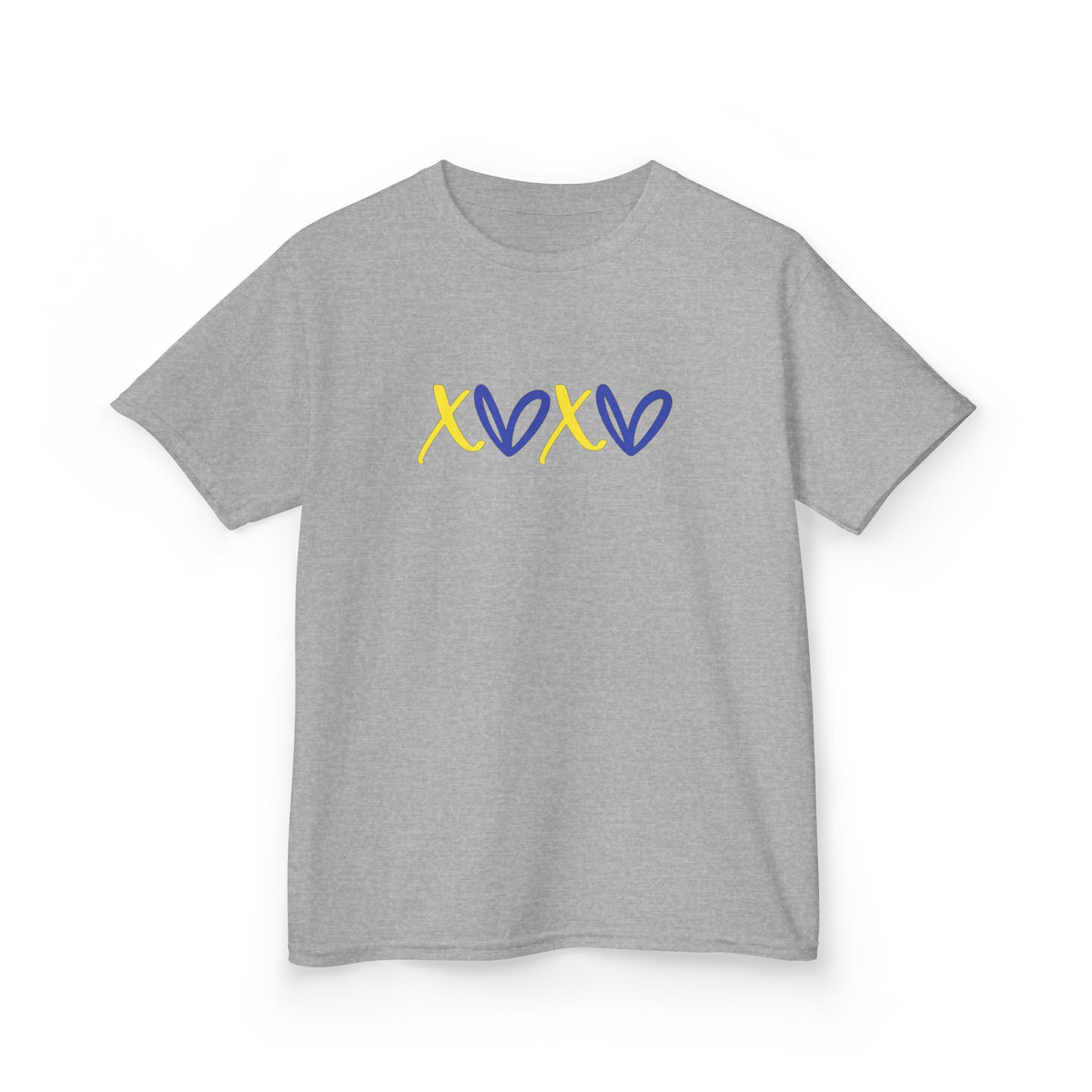 Kids Tee — Blue & Yellow DNA Hearts Design Down Syndrome Awareness,  DS