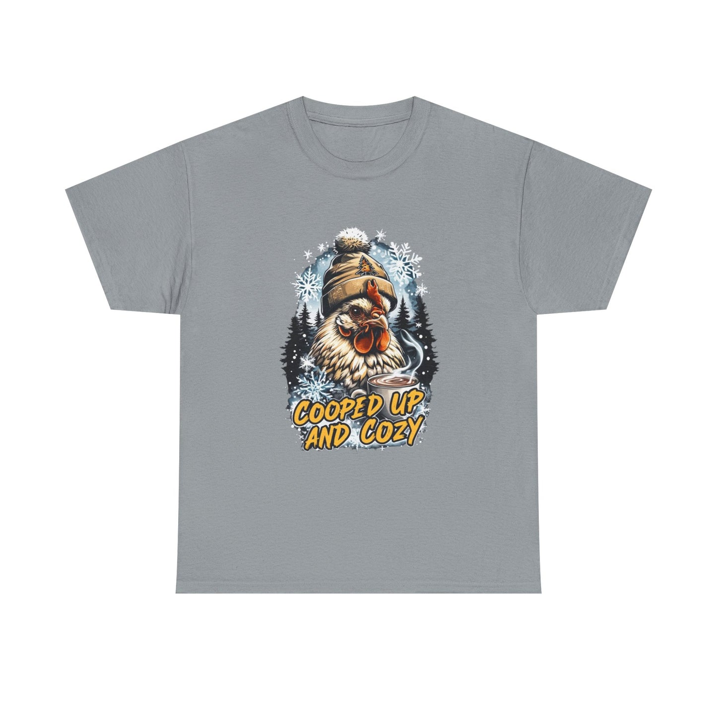 cooped up and cozy graphic T. perfect gift for the chicken lover in your life