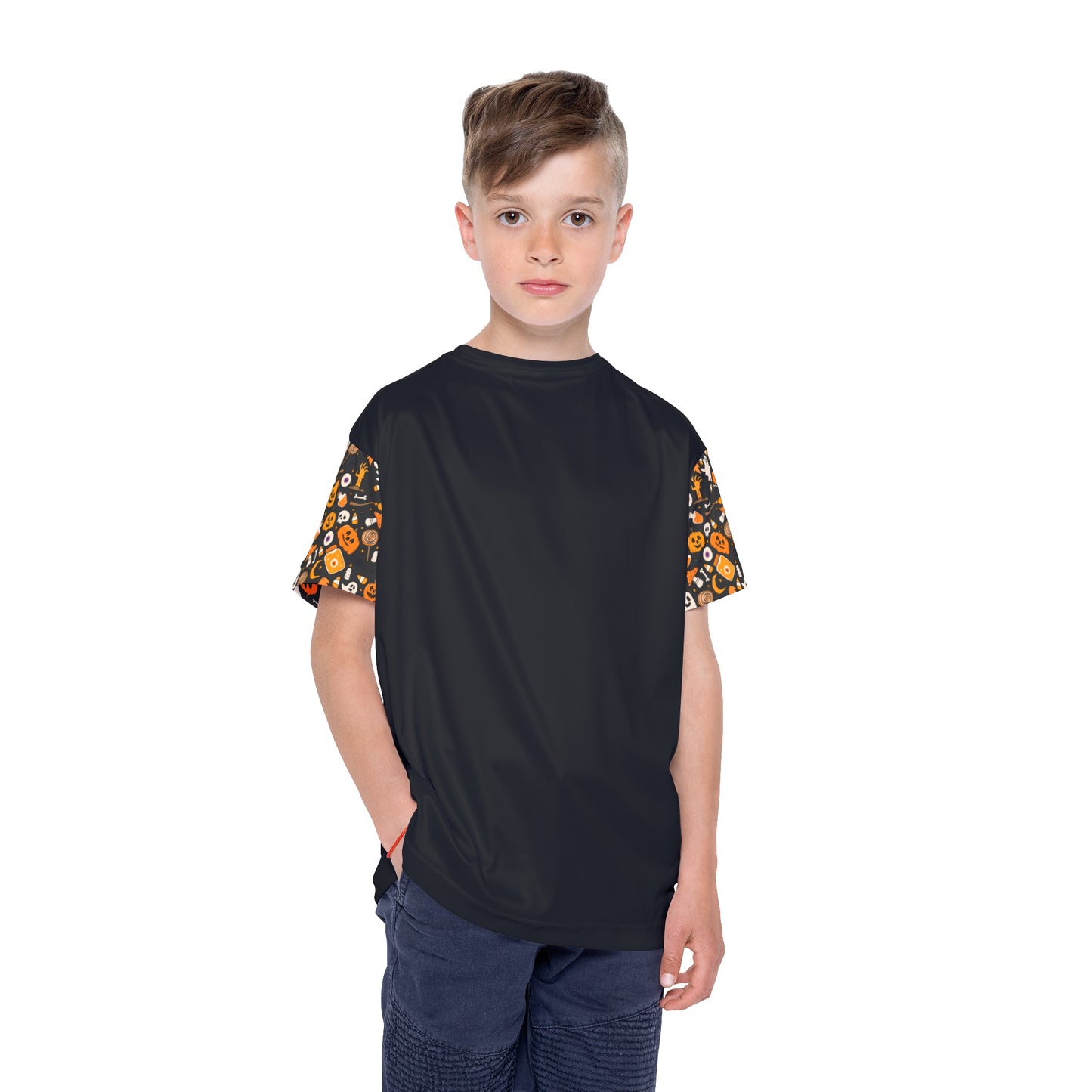 pattern sleeves only Kid's Halloween Sports Jersey Family Matching Outfit Shirt