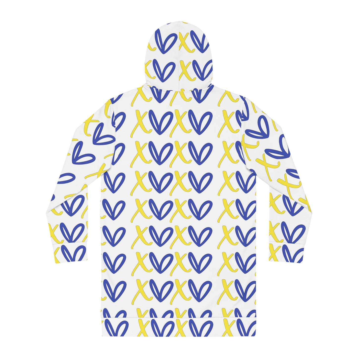 Love DS awareness Patterned Women's Hoodie Dress, Cozy Dress, DS awareness Day Outfit, Casual Wear, Gift for Her, Lounge Dress