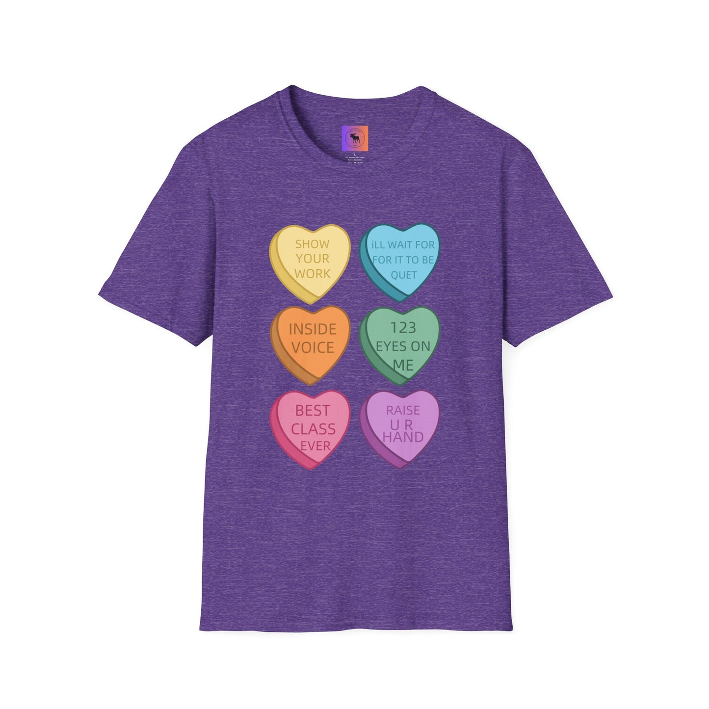 Conversation Heart Teacher Shirt — Funny Classroom Love Notes Tee