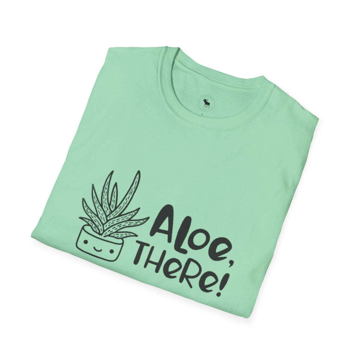 Aloe There! Unisex Softstyle T-Shirt, Funny Plant Tee, Gift for Plant Lovers, Casual Wear, Cute Eco-Friendly Apparel, group shirt, matching, for friends 1 of 6