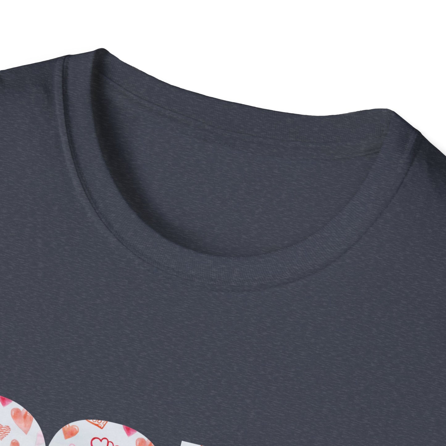 Para heart Text T-Shirt — Pink heart Pattern Graphic Tee