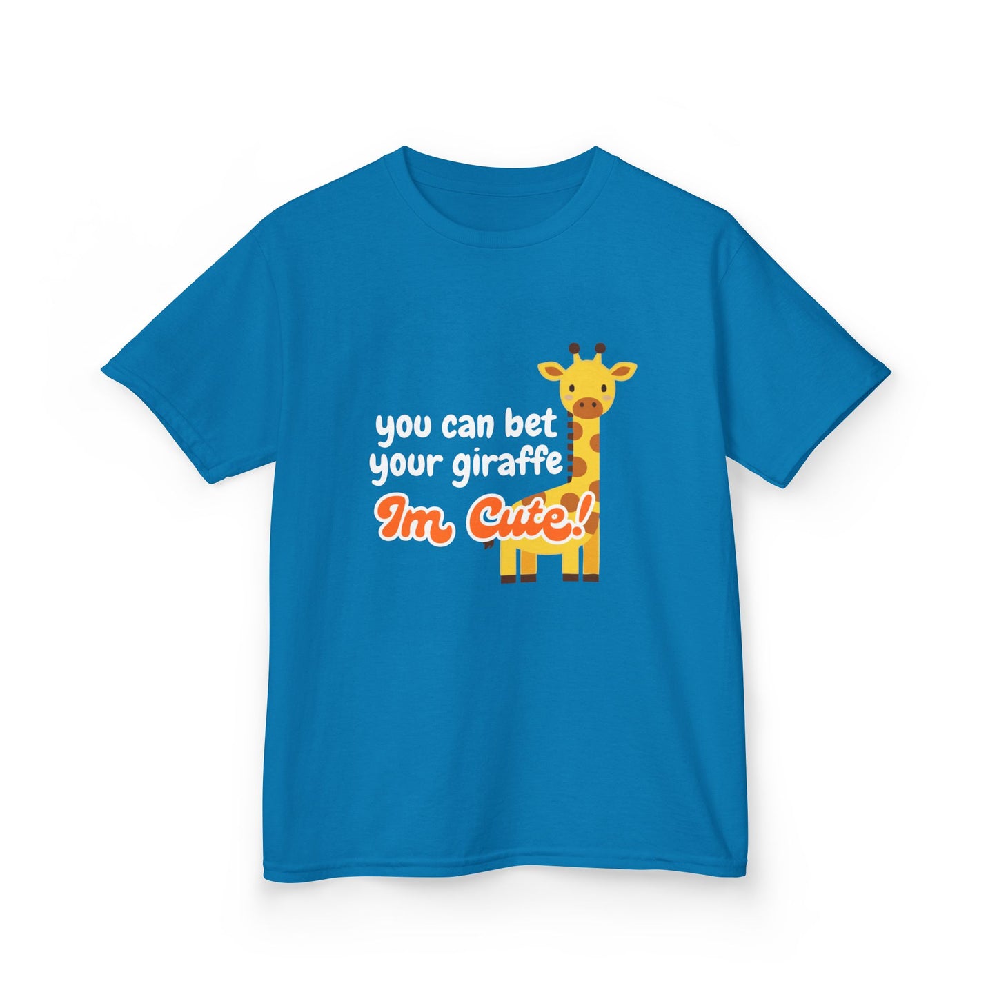 Kids T-Shirt – “You Can Bet Your Giraffe I’m Cute!” Cute Giraffe Graphic Tee for Toddlers