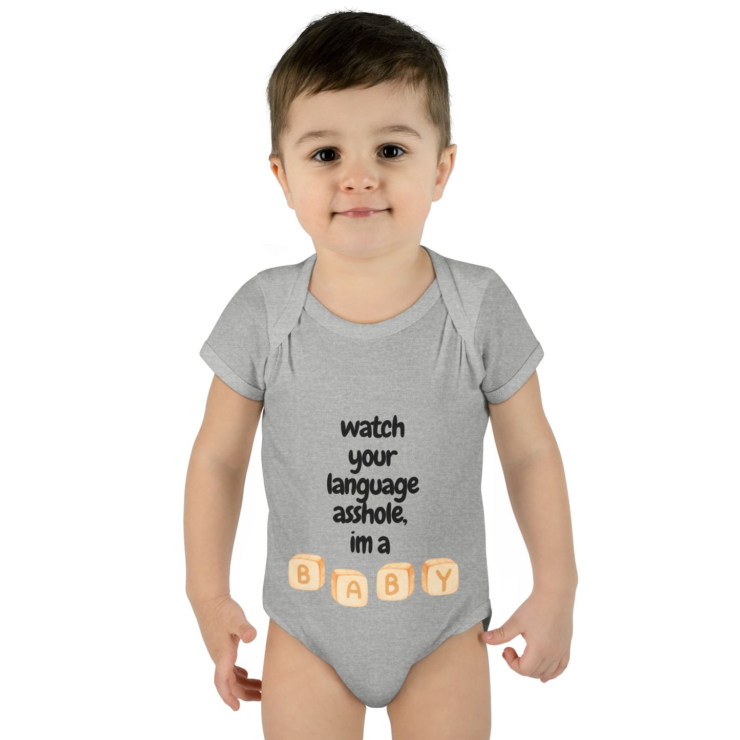 watch your language around the baby infant body suit