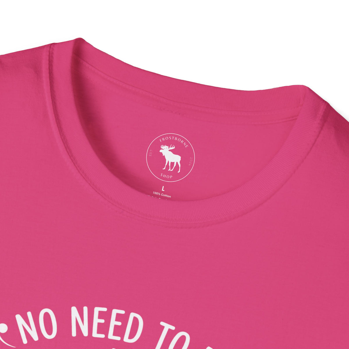 T-Shirt — "No Need to Be an Exclamation Point" Funny Typography Tee