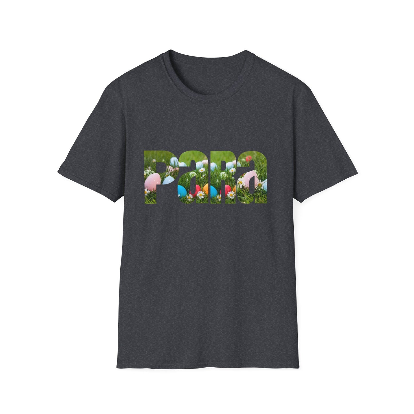 T-Shirt — Floral 'Para' Lettering Tee, easter egg pattern