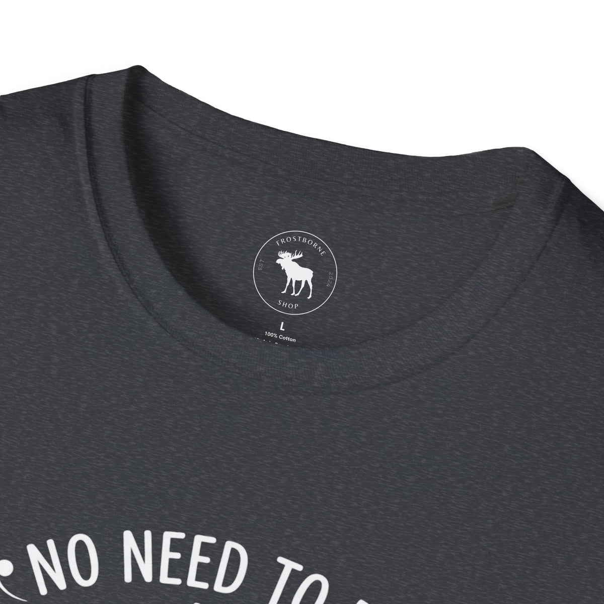 T-Shirt — "No Need to Be an Exclamation Point" Funny Typography Tee