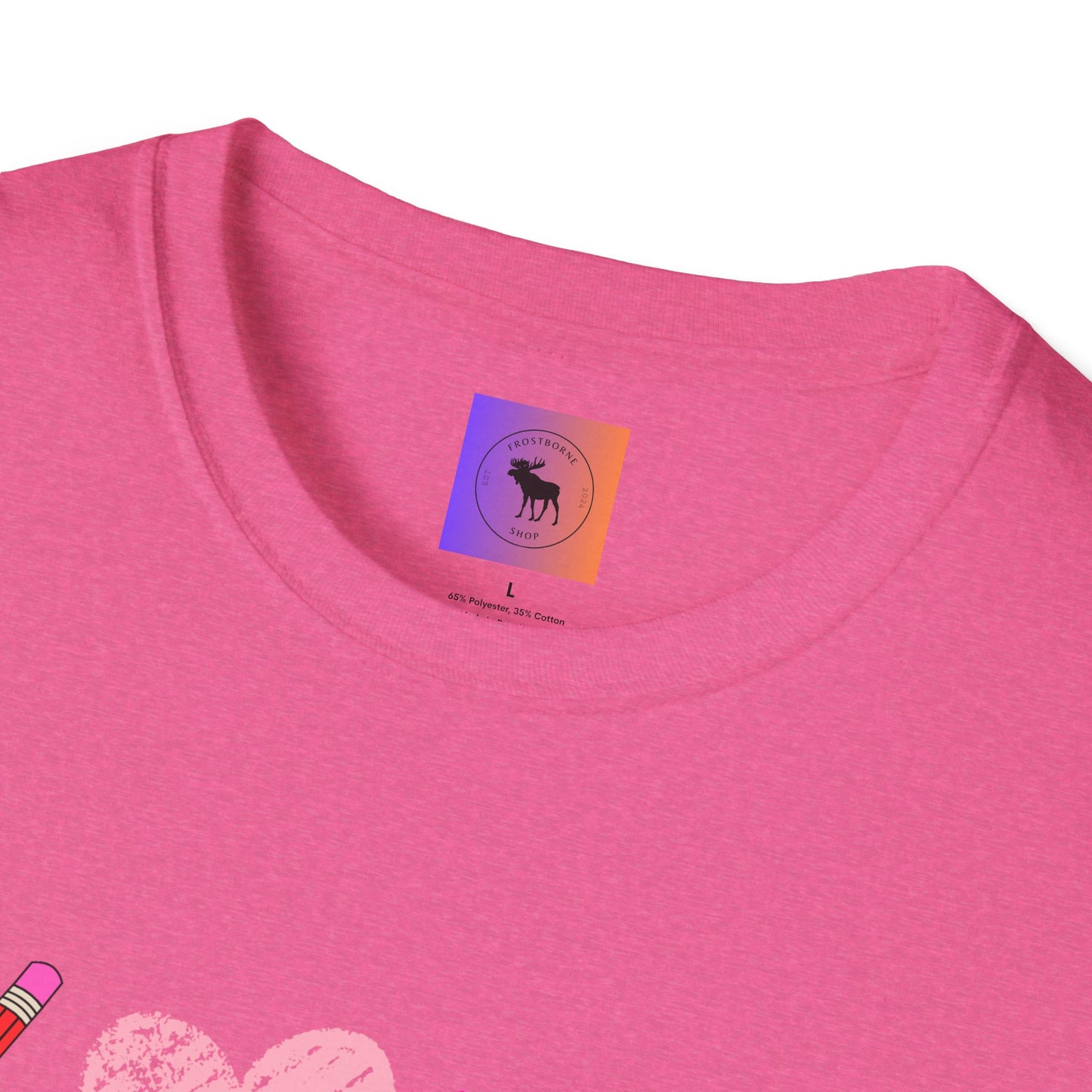 Teacher Valentine T-Shirt — Pencils, Crayon Apple & XOXO