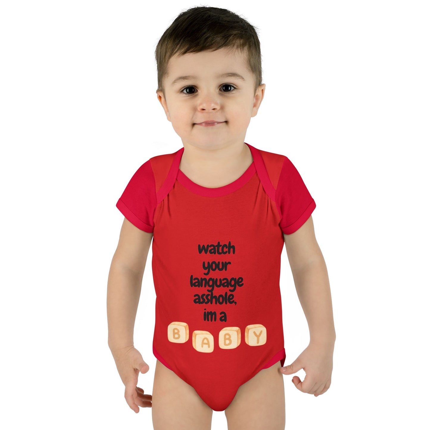 watch your language around the baby infant body suit