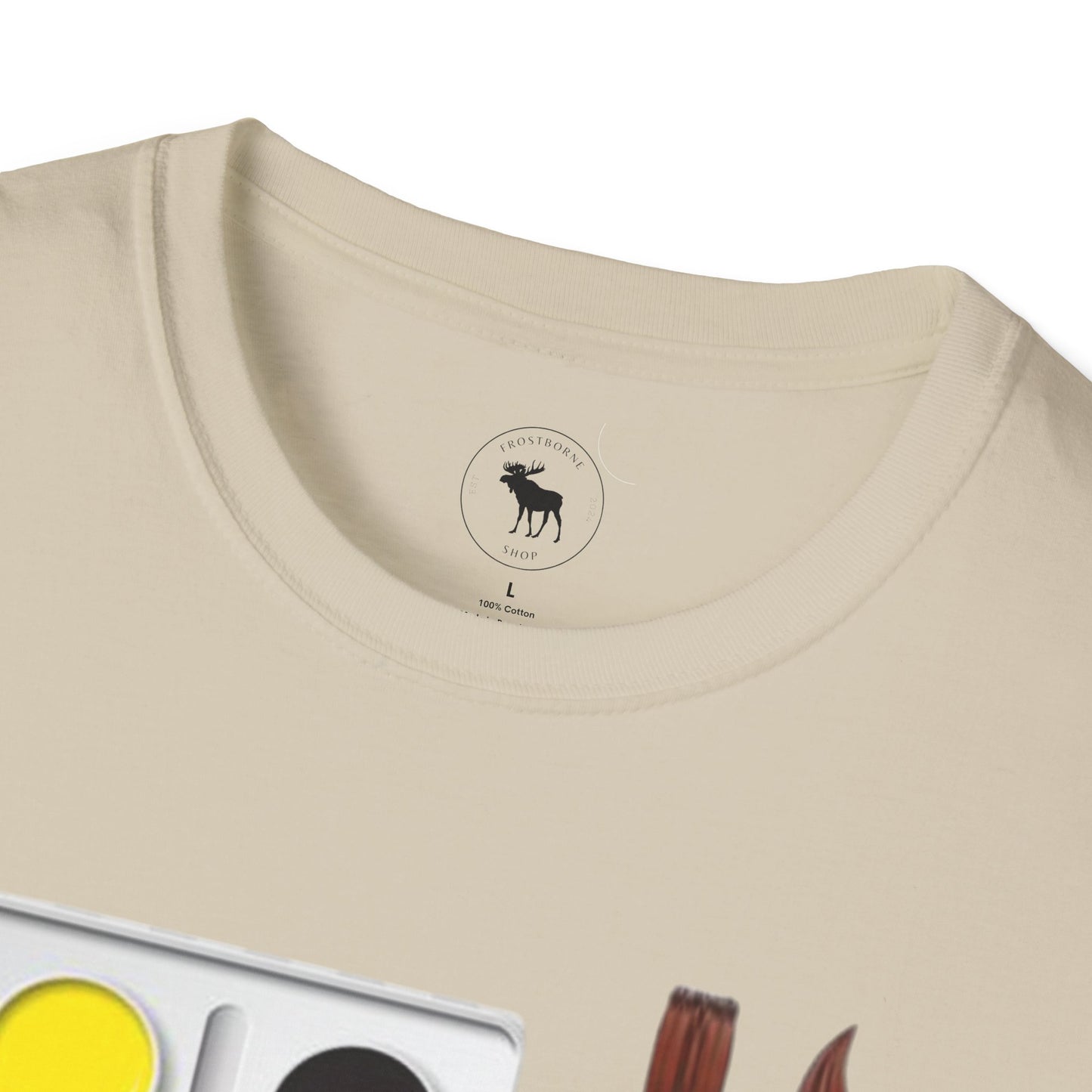 Colorful Artist T-Shirt/ Water color pallet softstyle Tee