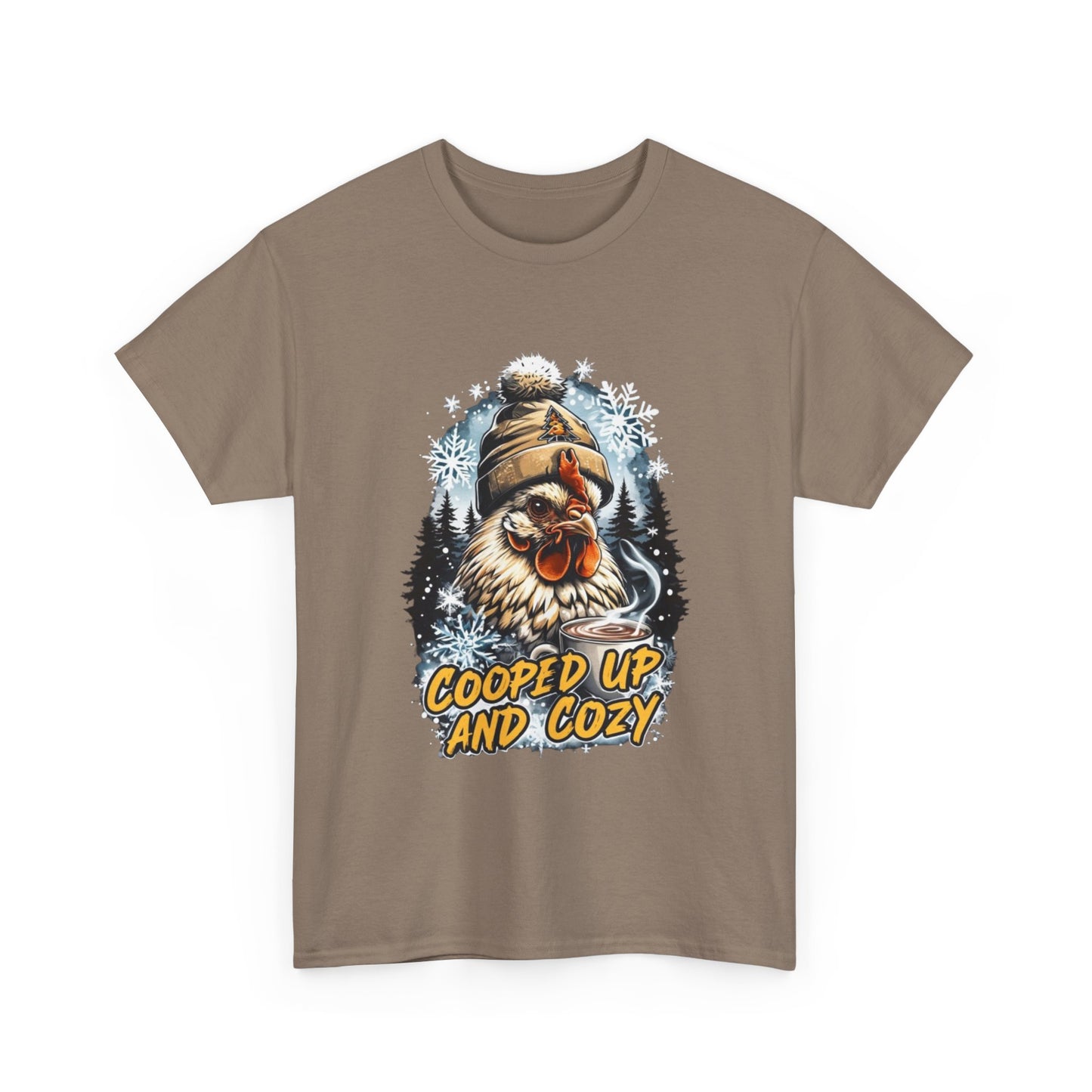 cooped up and cozy graphic T. perfect gift for the chicken lover in your life