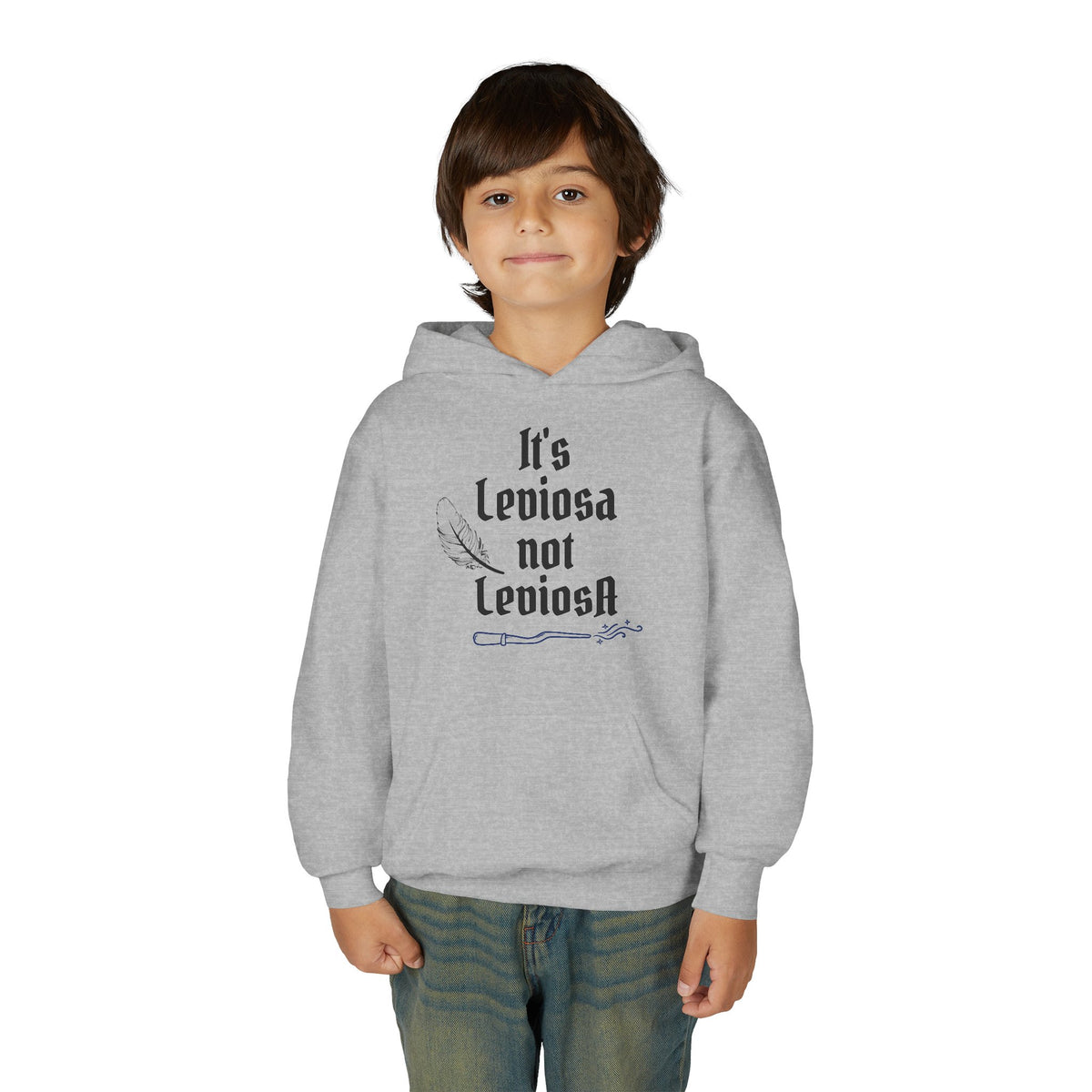 Youth Hoodie – "It's Leviosa Not LeviosA" Magical Quote Hooded Sweatshirt
