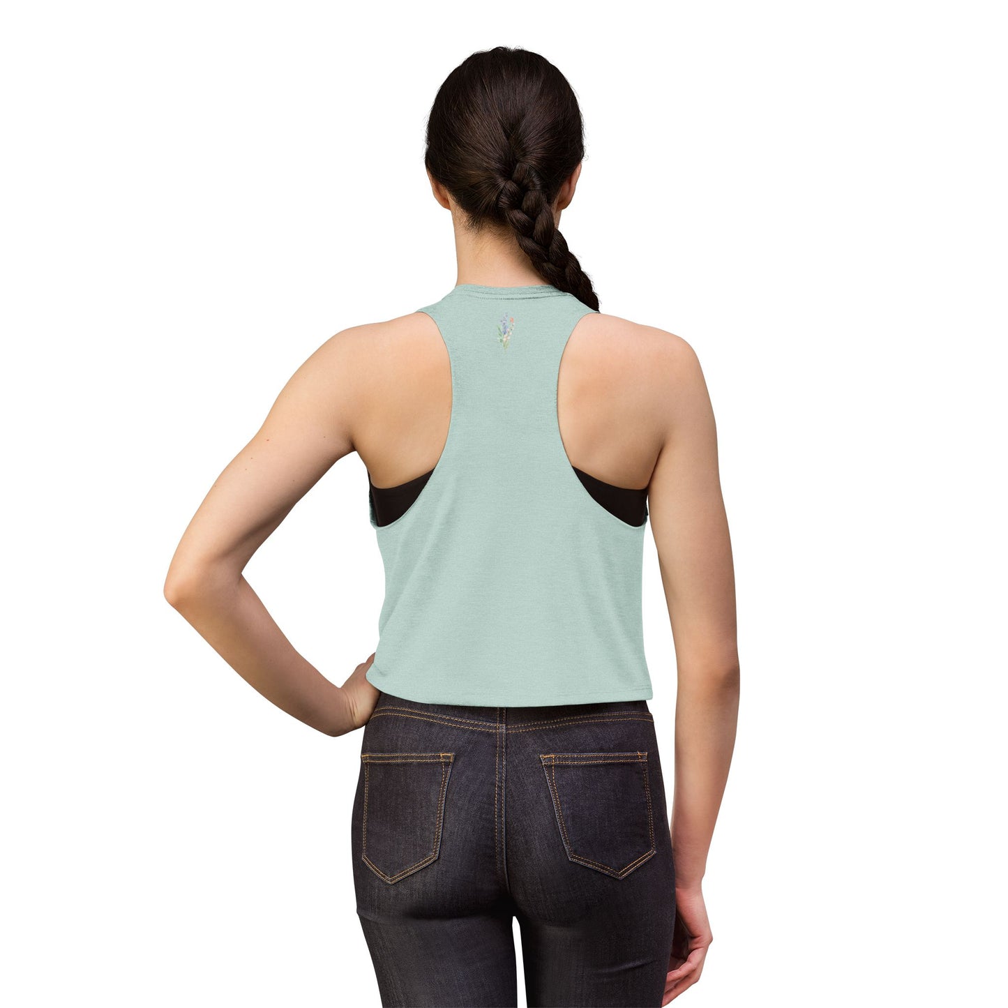 Floral Watercolor Butterfly Crop Top — Women’s Spring Garden Tank