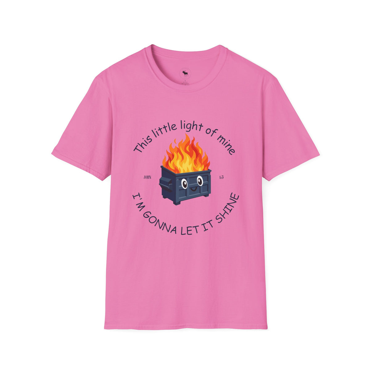 Dumpster on Fire T-Shirt — “This little light of mine, I'm gonna let it shine” Vintage religious Graphic Tee