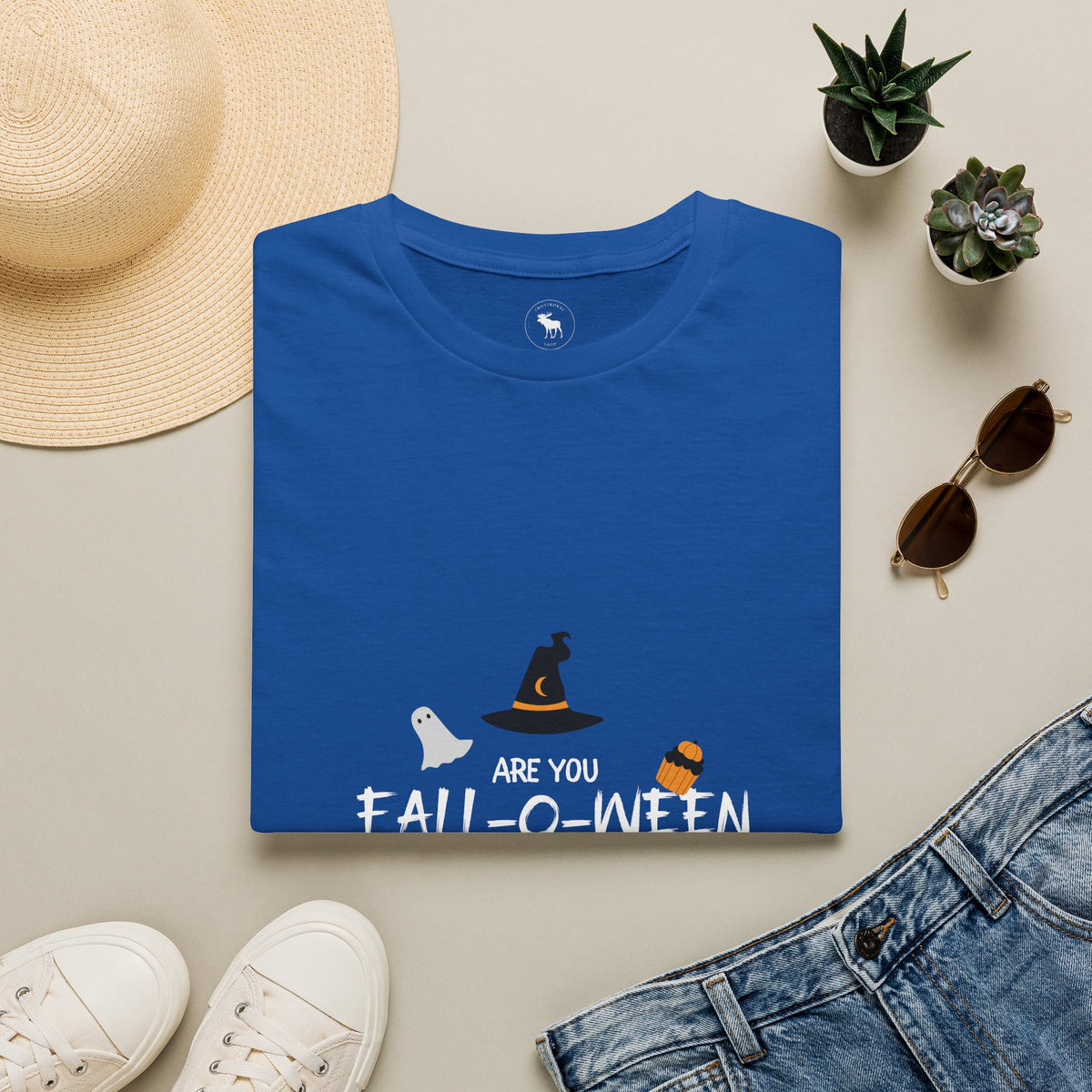 Are You Fall-O-Ween? Cute Witch & Pumpkin Halloween T-Shirt
