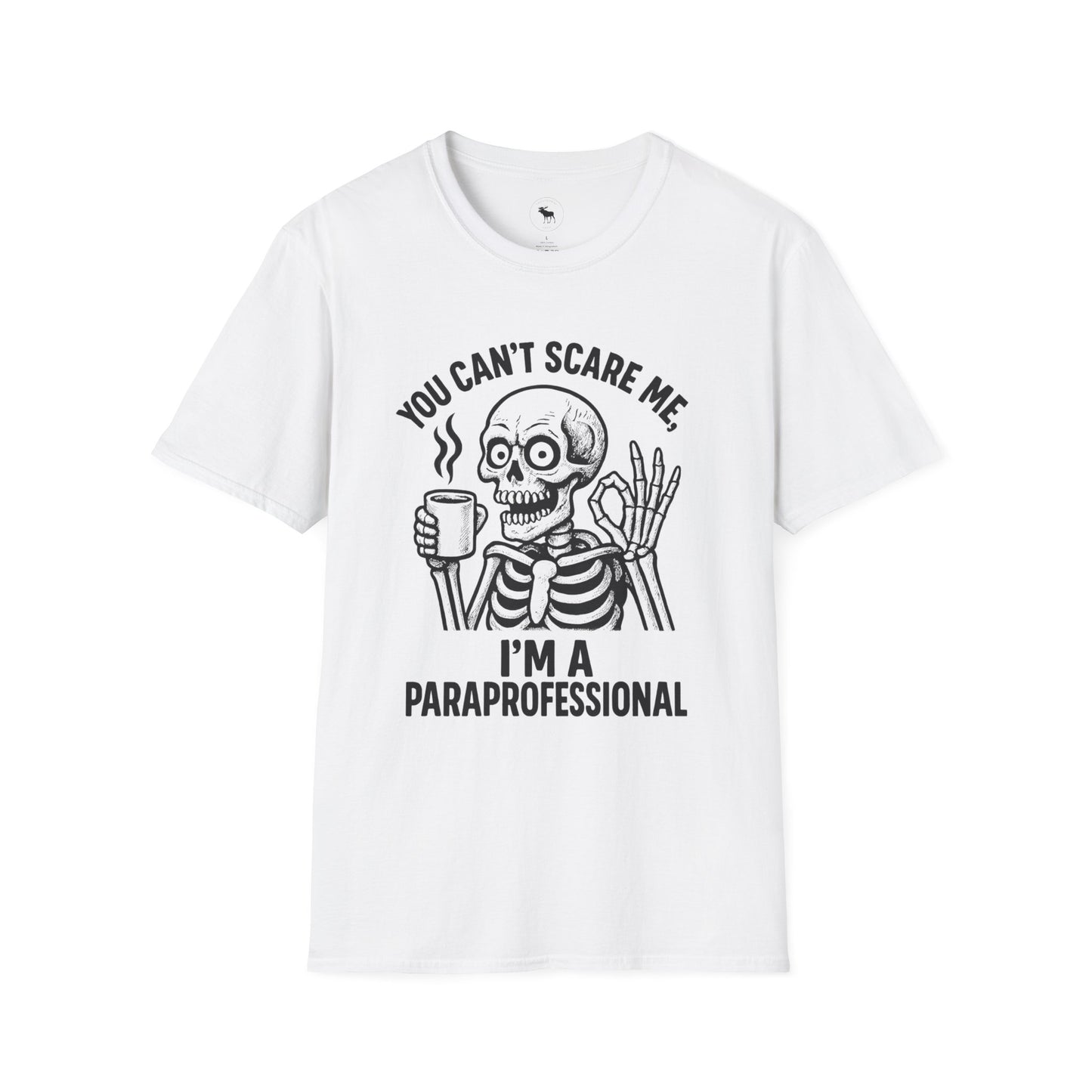Funny Skeleton Paraprofessional T-Shirt, Unisex Tee for Halloween, Teacher Gift, Casual Wear, Humor Shirt, Skeleton Design
